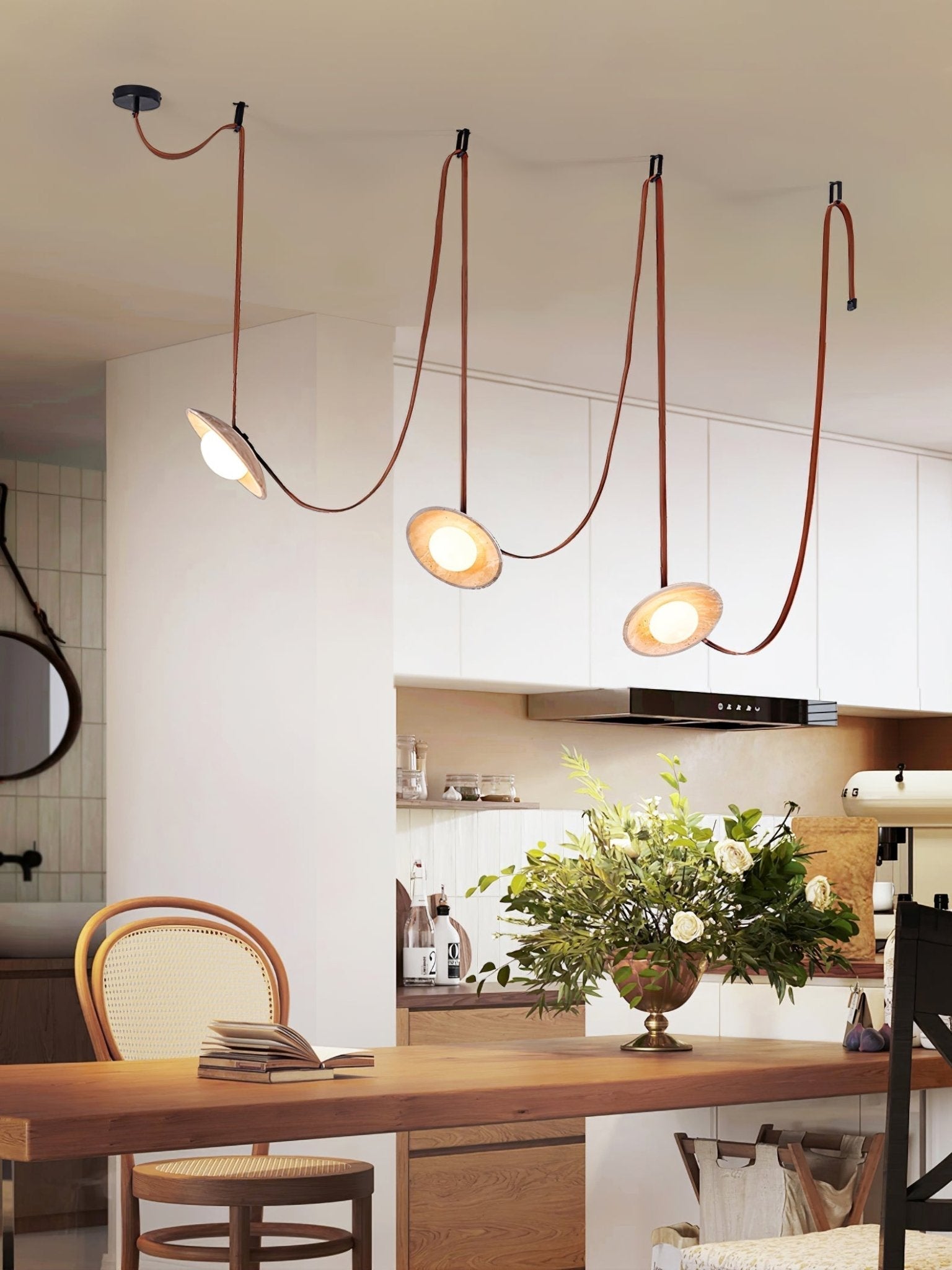 Ulsoryra Organique Travertin Pendentif Lumière Grappe - Neutralighting