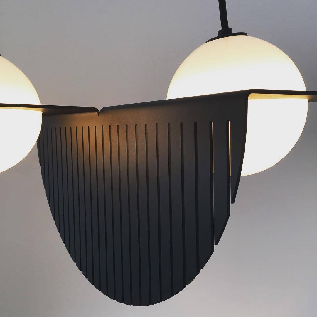 Selan Suspension en Verre Noir - Neutralighting