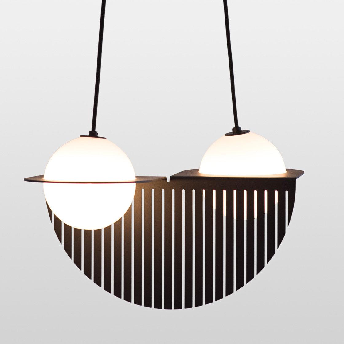 Selan Suspension en Verre Noir - Neutralighting
