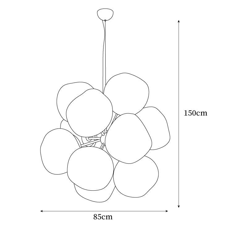 Esola Lustra Lampe Suspendue Cluster Verre Élégante - Neutralighting