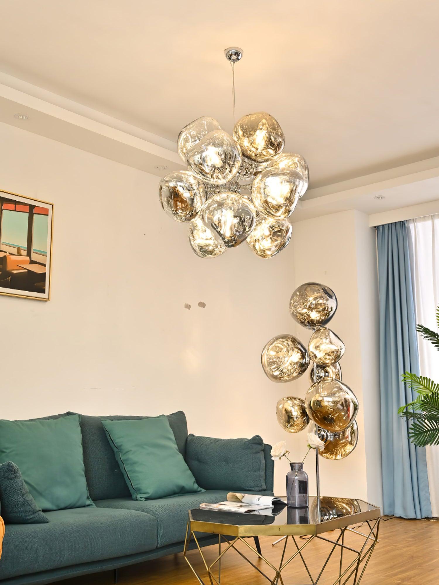 Esola Lustra Lampe Suspendue Cluster Verre Élégante - Neutralighting