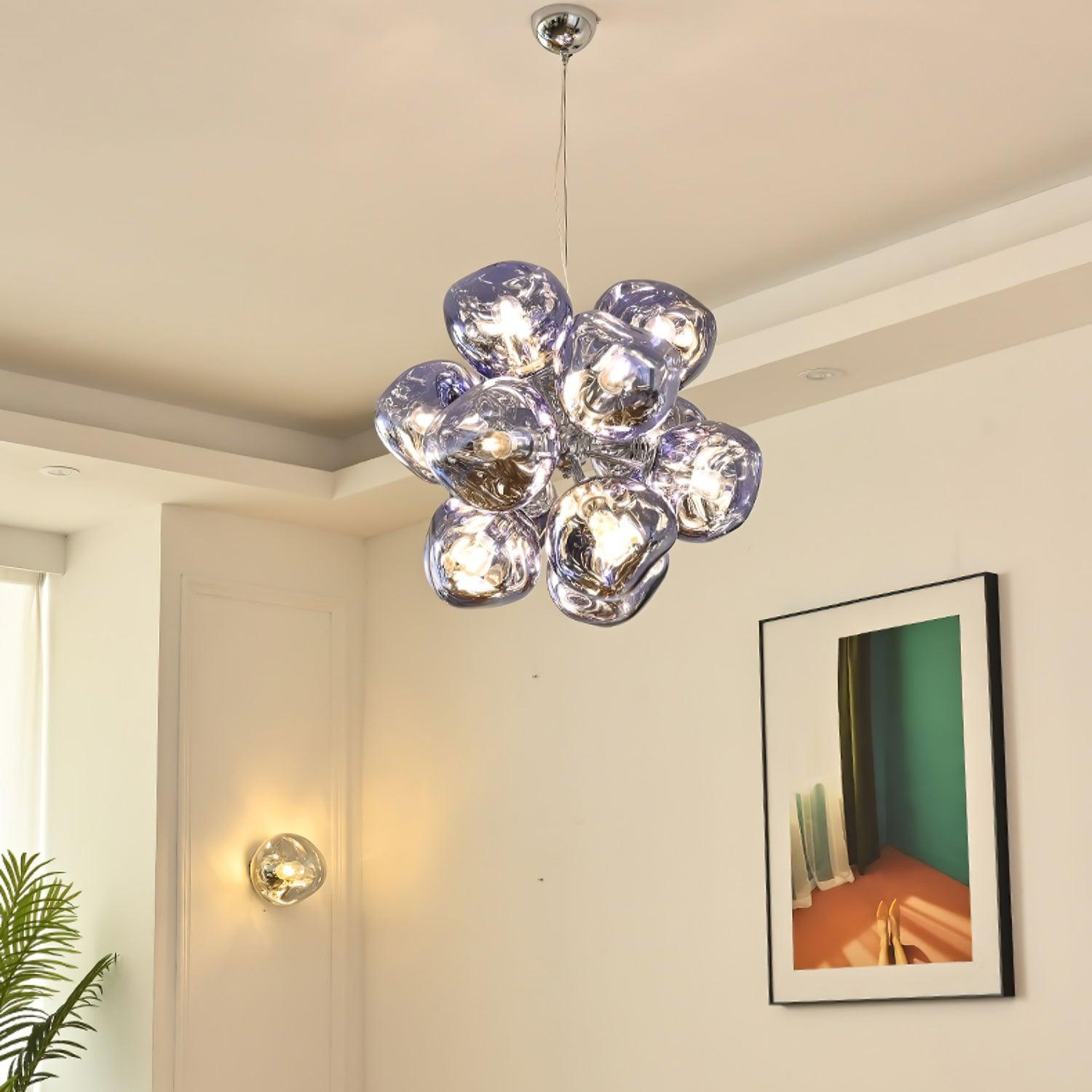 Esola Lustra Lampe Suspendue Cluster Verre Élégante - Neutralighting
