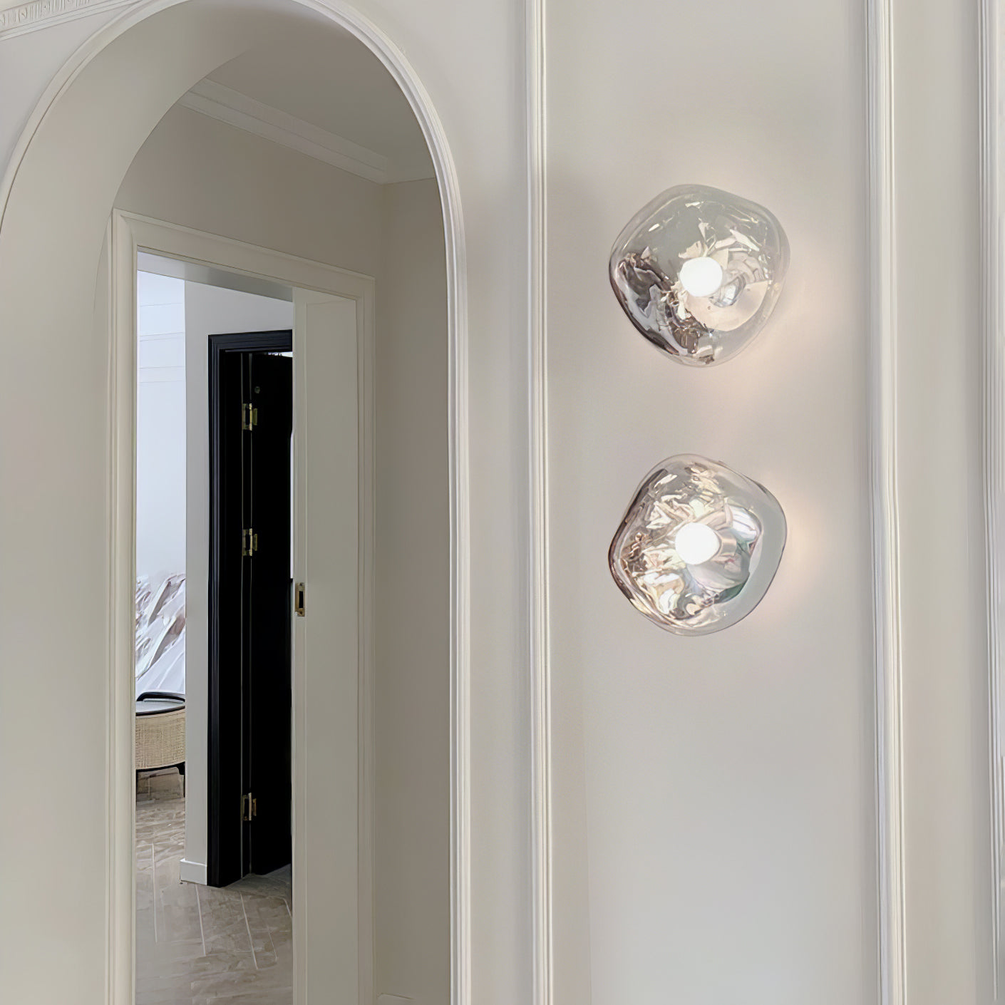 Auden Amber Glass Wall Lamp - Letslighting