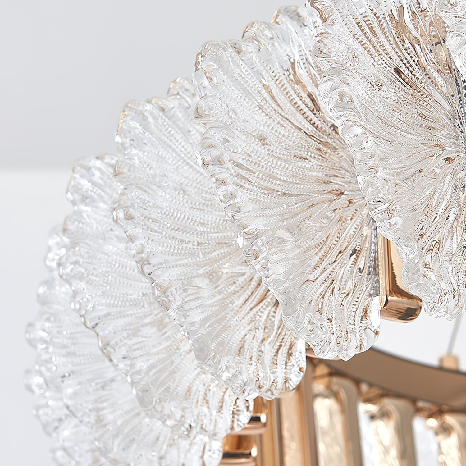 Chandelier en Verre et Acrylique de Luxe Ulcarir Feuille - Neutralighting