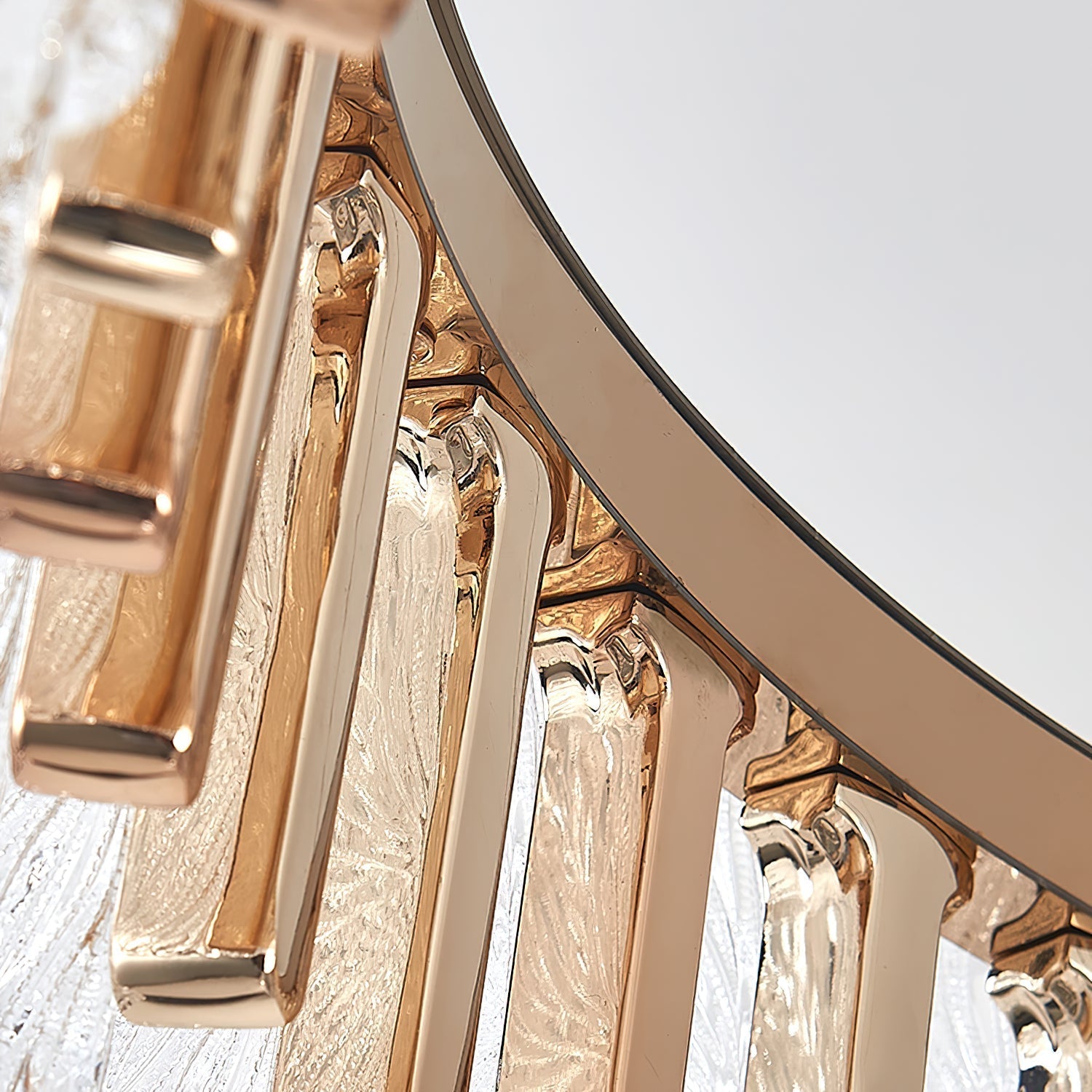 Chandelier en Verre et Acrylique de Luxe Ulcarir Feuille - Neutralighting