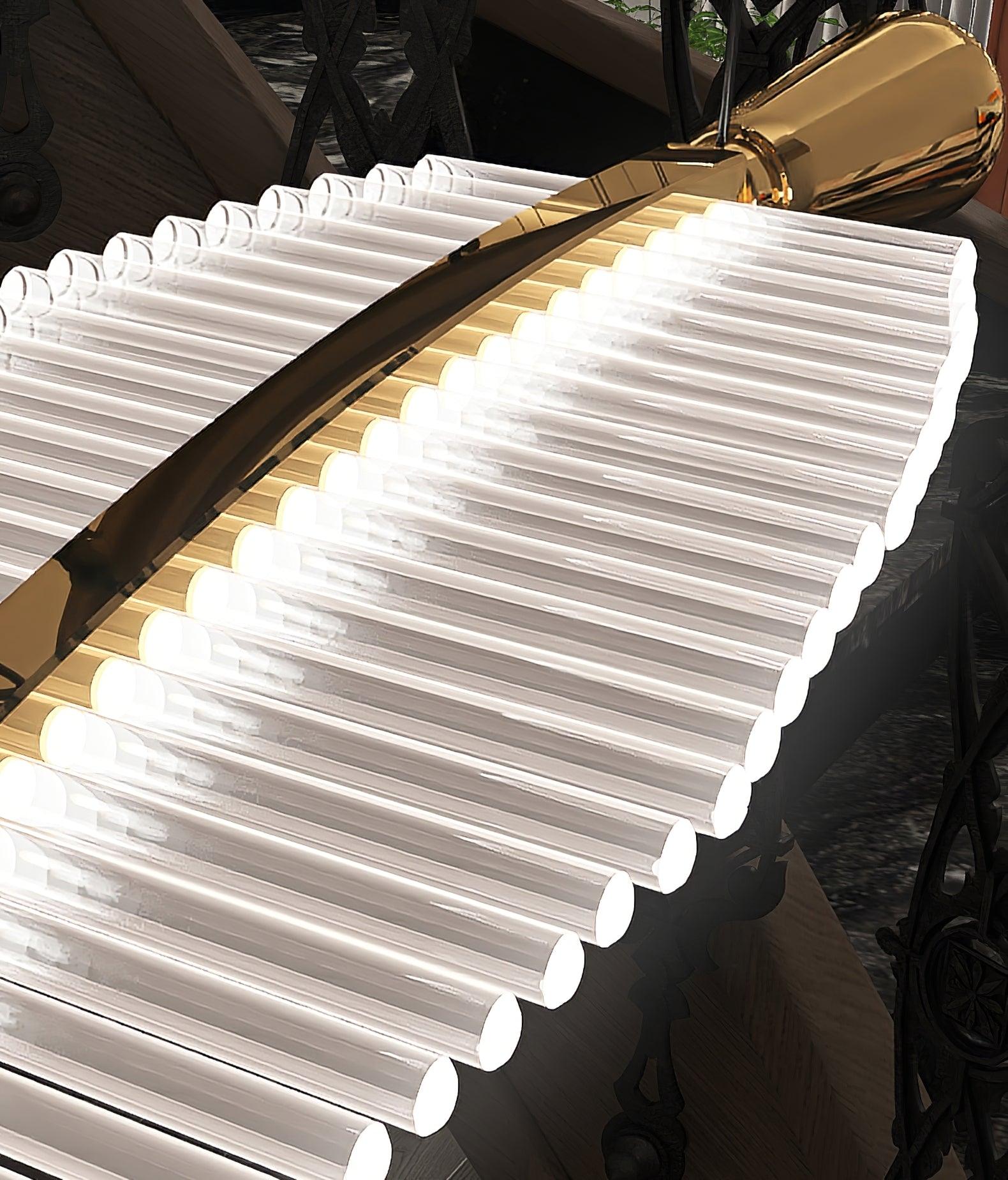 Lustra Chandelier Leaf Acrylic Gold Elegant Modern - Neutralighting
