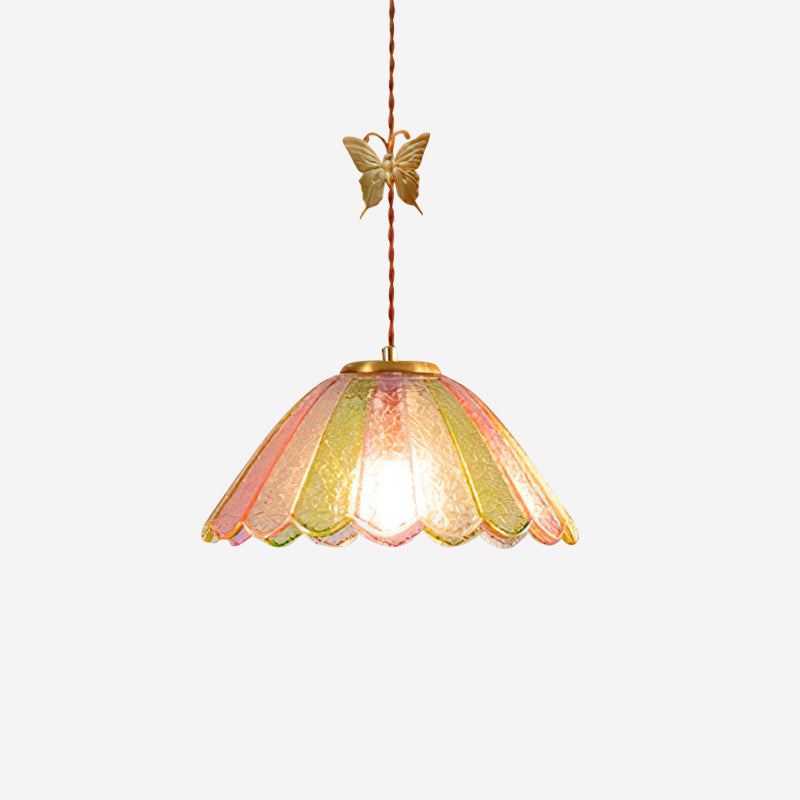 Leira Jupe Suspension Coquillage Teinté Verre Vintage - Neutralighting