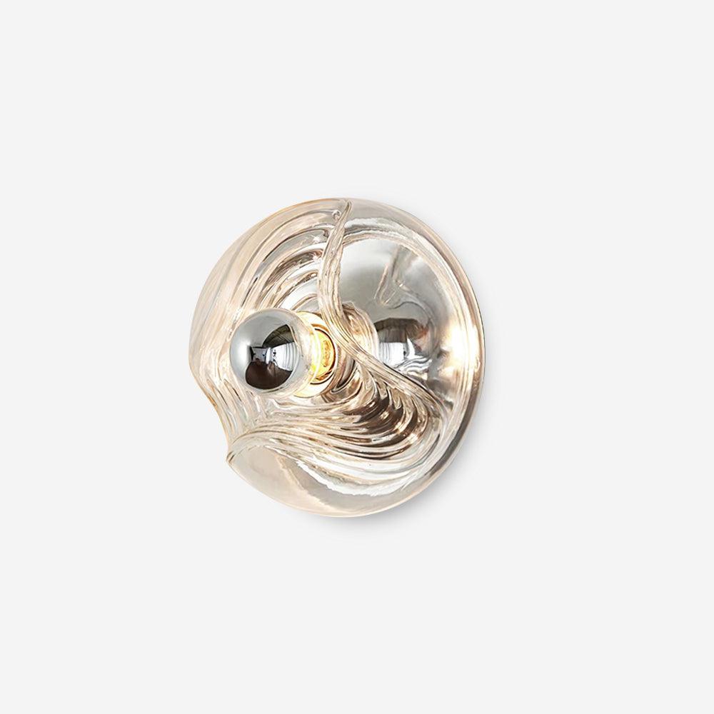 Wall Lamp Swirl Texture Clear Amber Smoke Gray Modern Accent - Letslighting