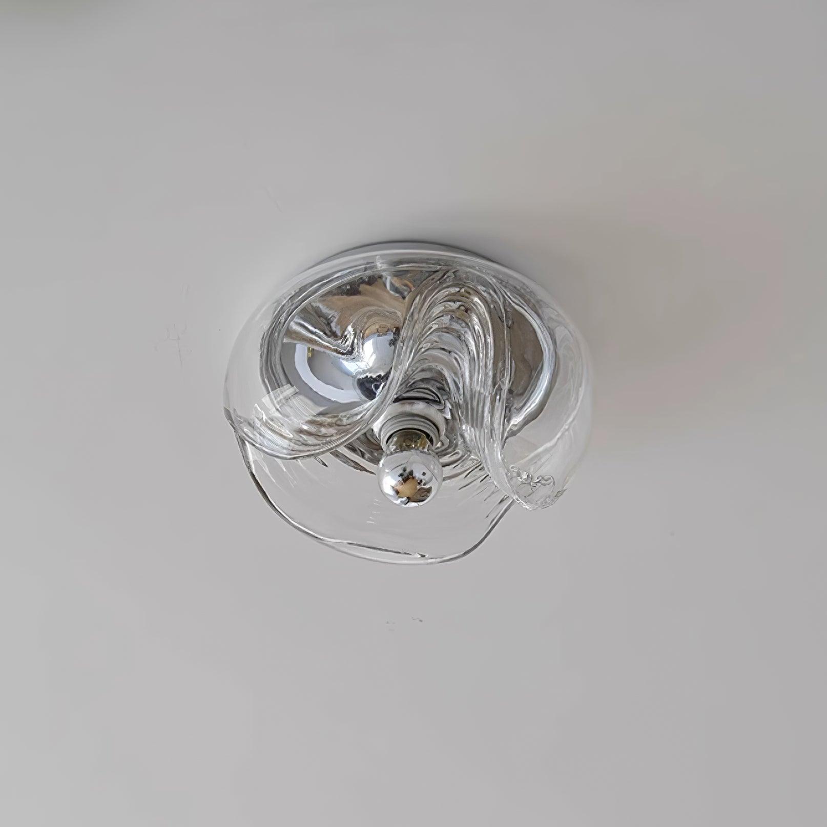 Wall Lamp Swirl Texture Clear Amber Smoke Gray Modern Accent - Letslighting