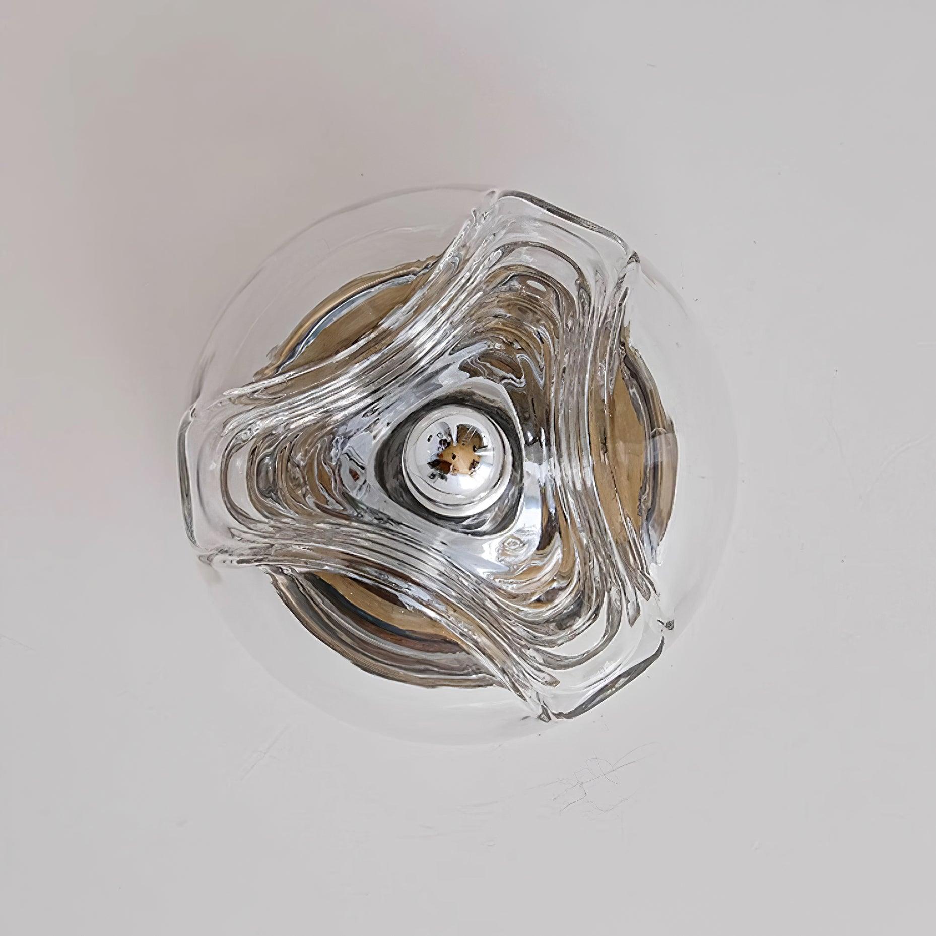 Wall Lamp Swirl Texture Clear Amber Smoke Gray Modern Accent - Letslighting