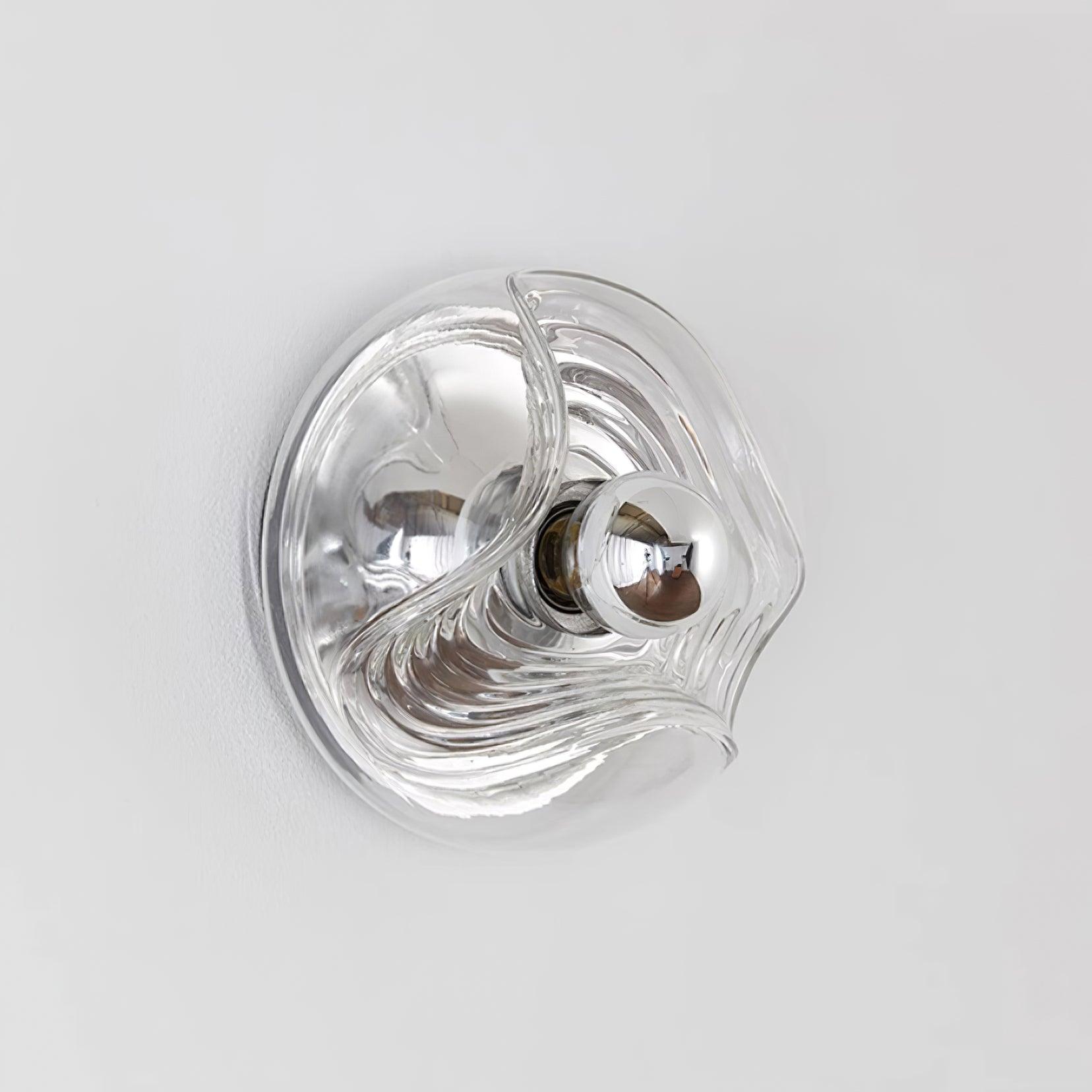 Wall Lamp Swirl Texture Clear Amber Smoke Gray Modern Accent - Letslighting