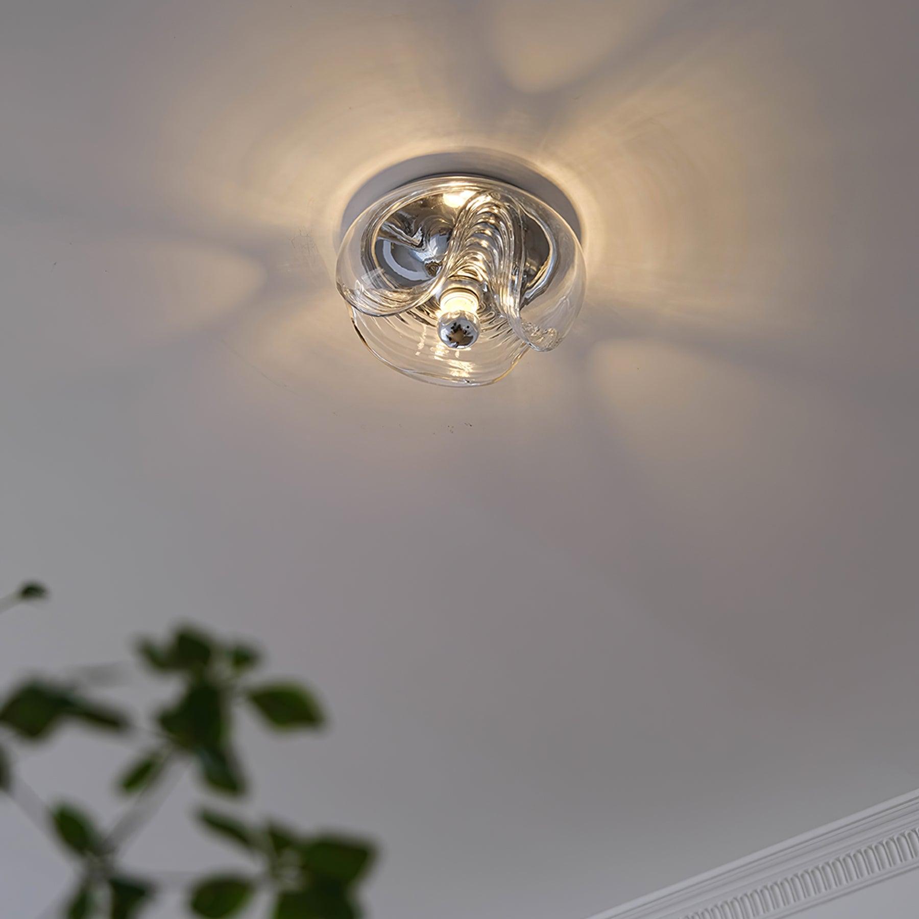 Wall Lamp Swirl Texture Clear Amber Smoke Gray Modern Accent - Letslighting