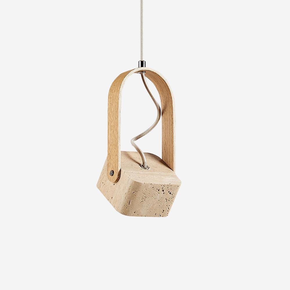 Cesta Suspension Carré Jaune Travertin - Neutralighting