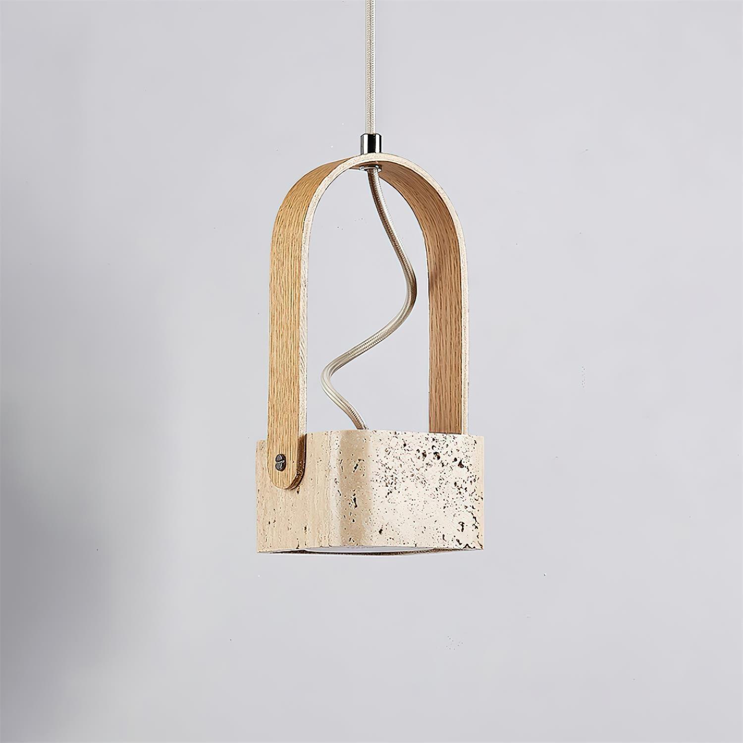 Cesta Suspension Carré Jaune Travertin - Neutralighting