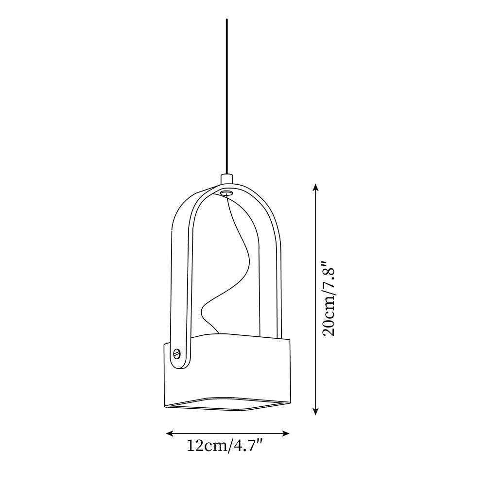 Cesta Suspension Carré Jaune Travertin - Neutralighting