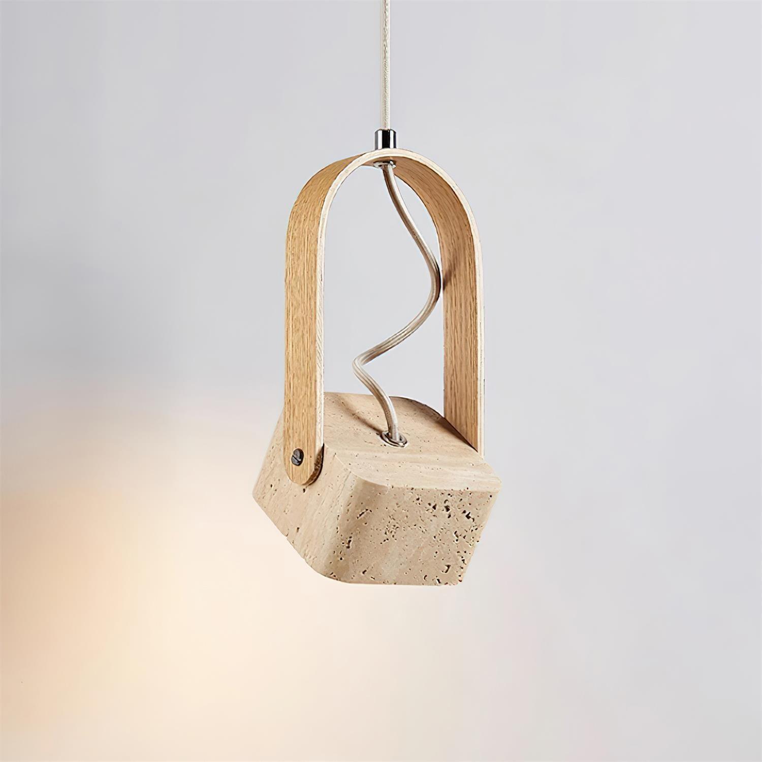Cesta Suspension Carré Jaune Travertin - Neutralighting