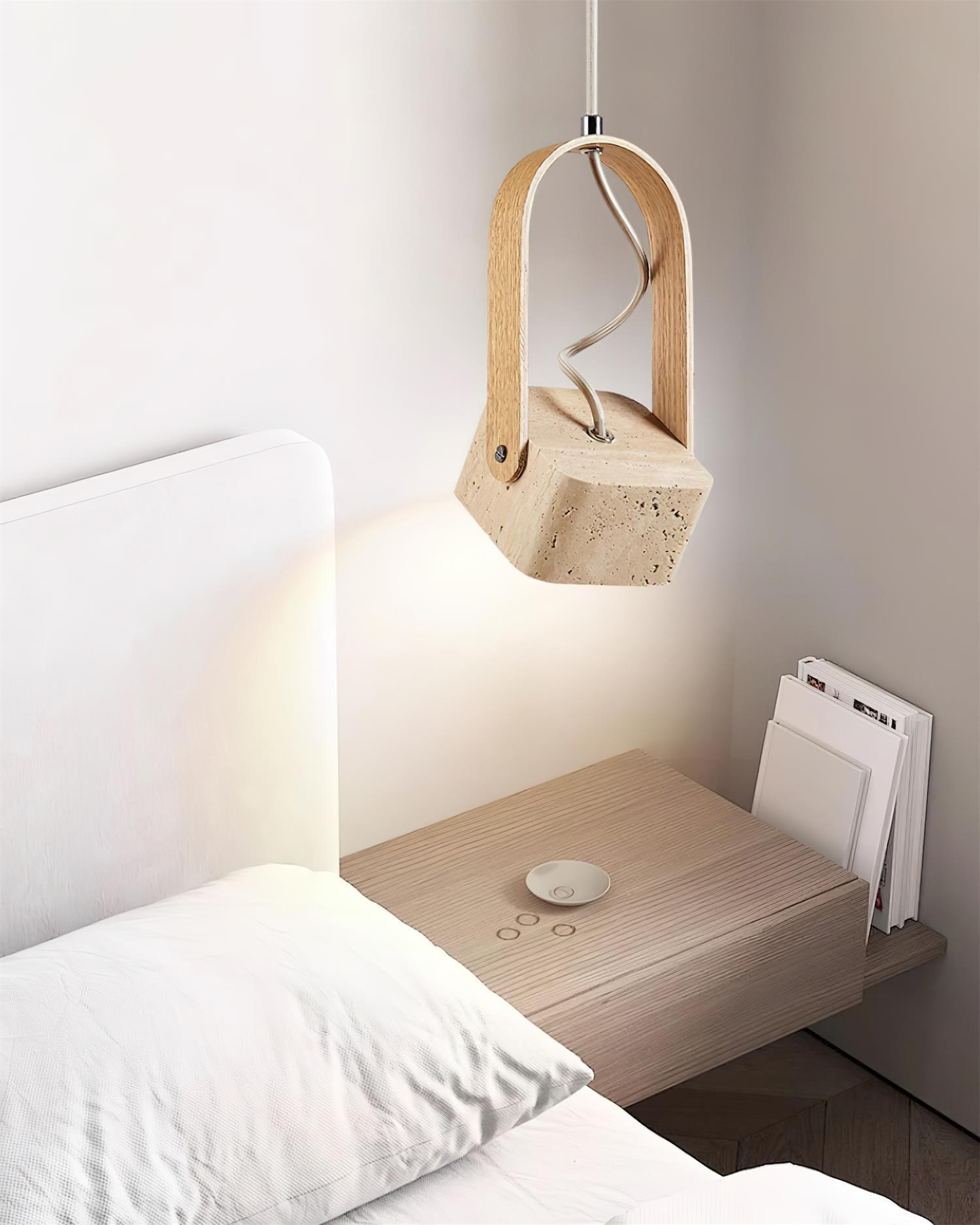 Cesta Suspension Carré Jaune Travertin - Neutralighting