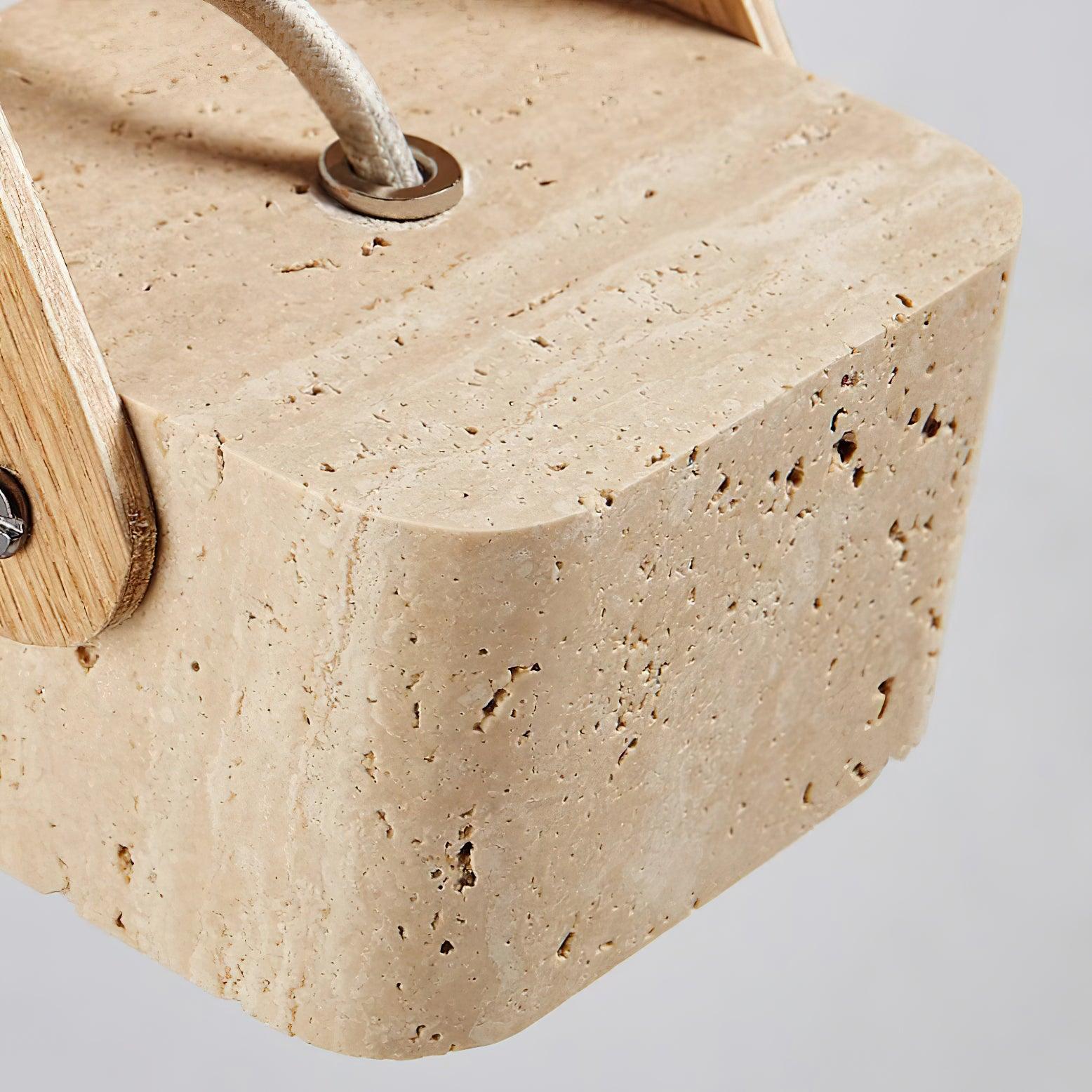 Cesta Suspension Carré Jaune Travertin - Neutralighting