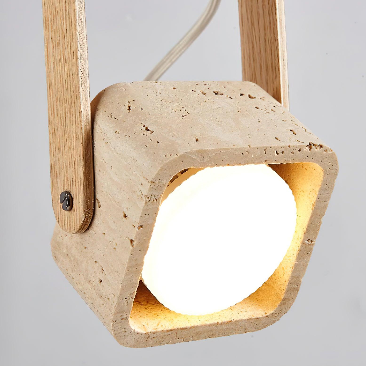 Cesta Suspension Carré Jaune Travertin - Neutralighting