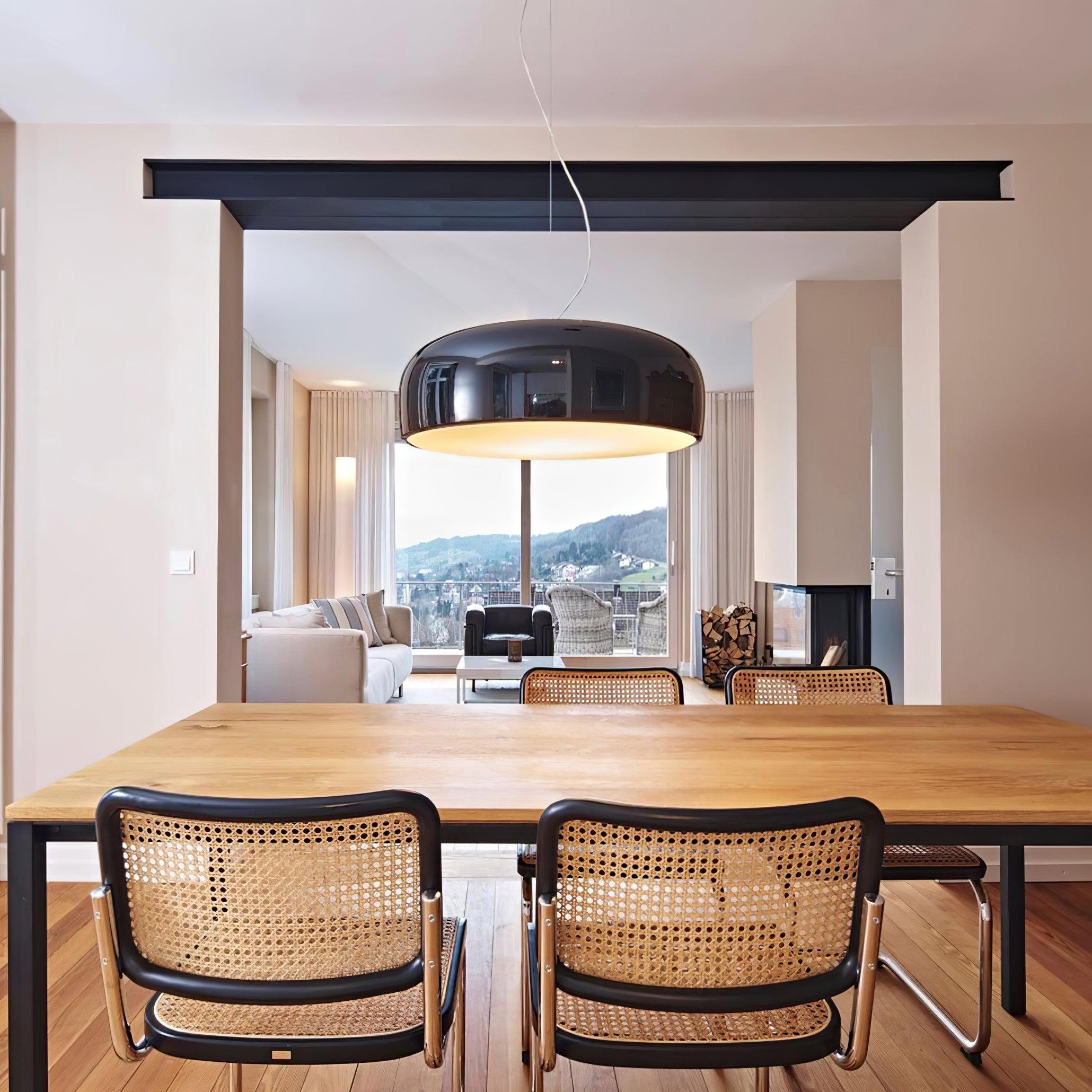 Letifly Lustre Pendentif Dôme Noir Brillant - Neutralighting
