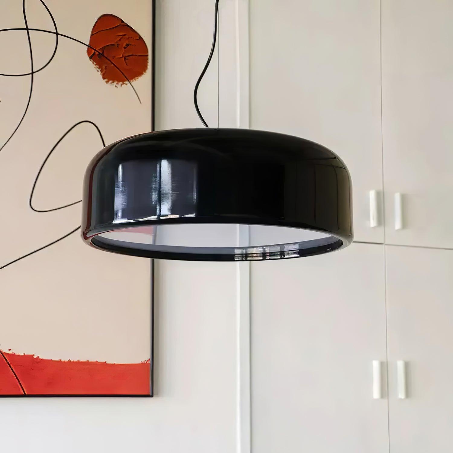 Letifly Lustre Pendentif Dôme Noir Brillant - Neutralighting