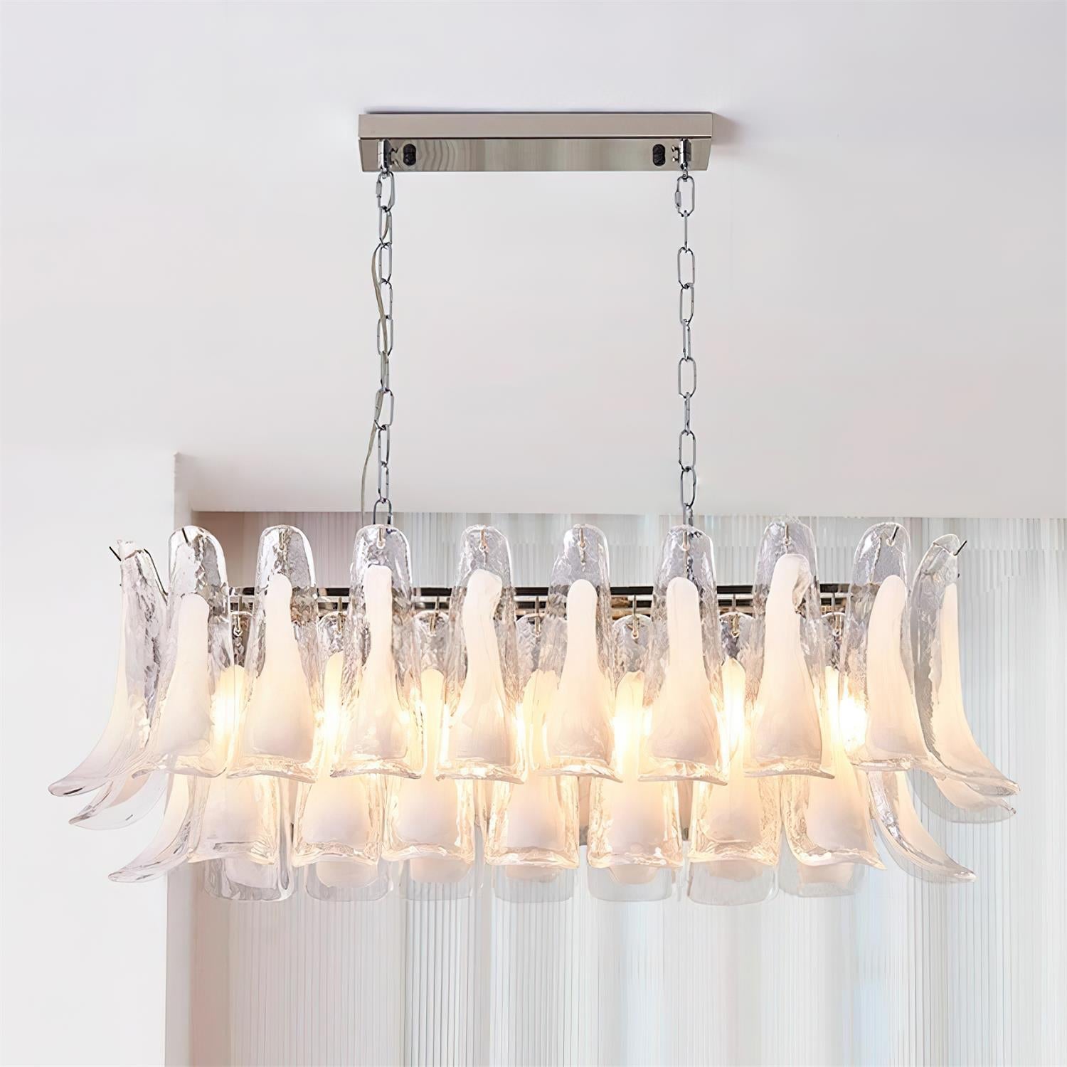 Elizabeth Chandelier Murano Rectangulaire - Neutralighting