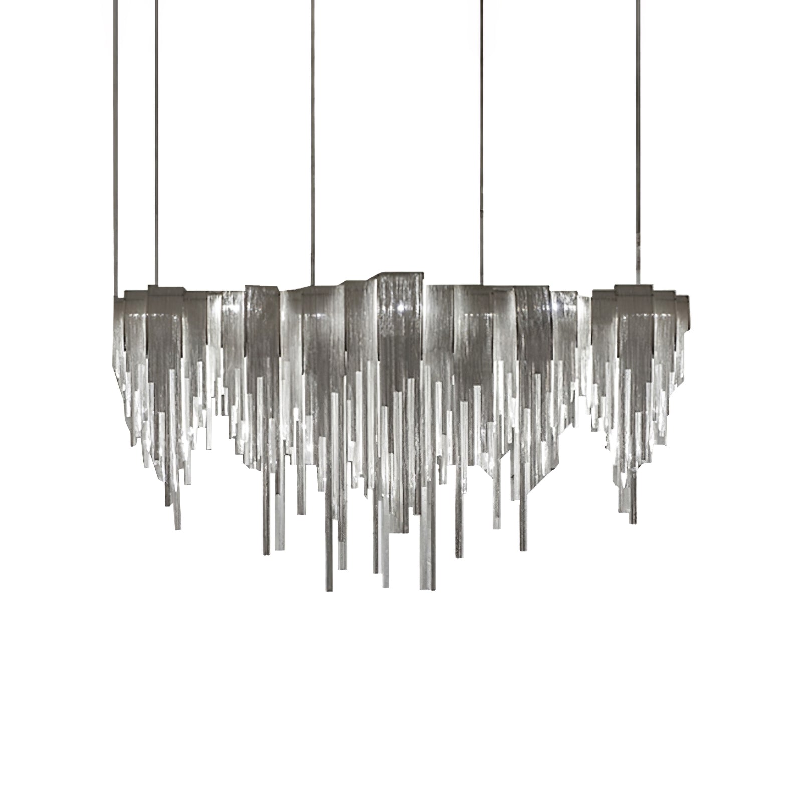 Lustra Lustre Superposé Chaîne Nickel Luxe - Neutralighting