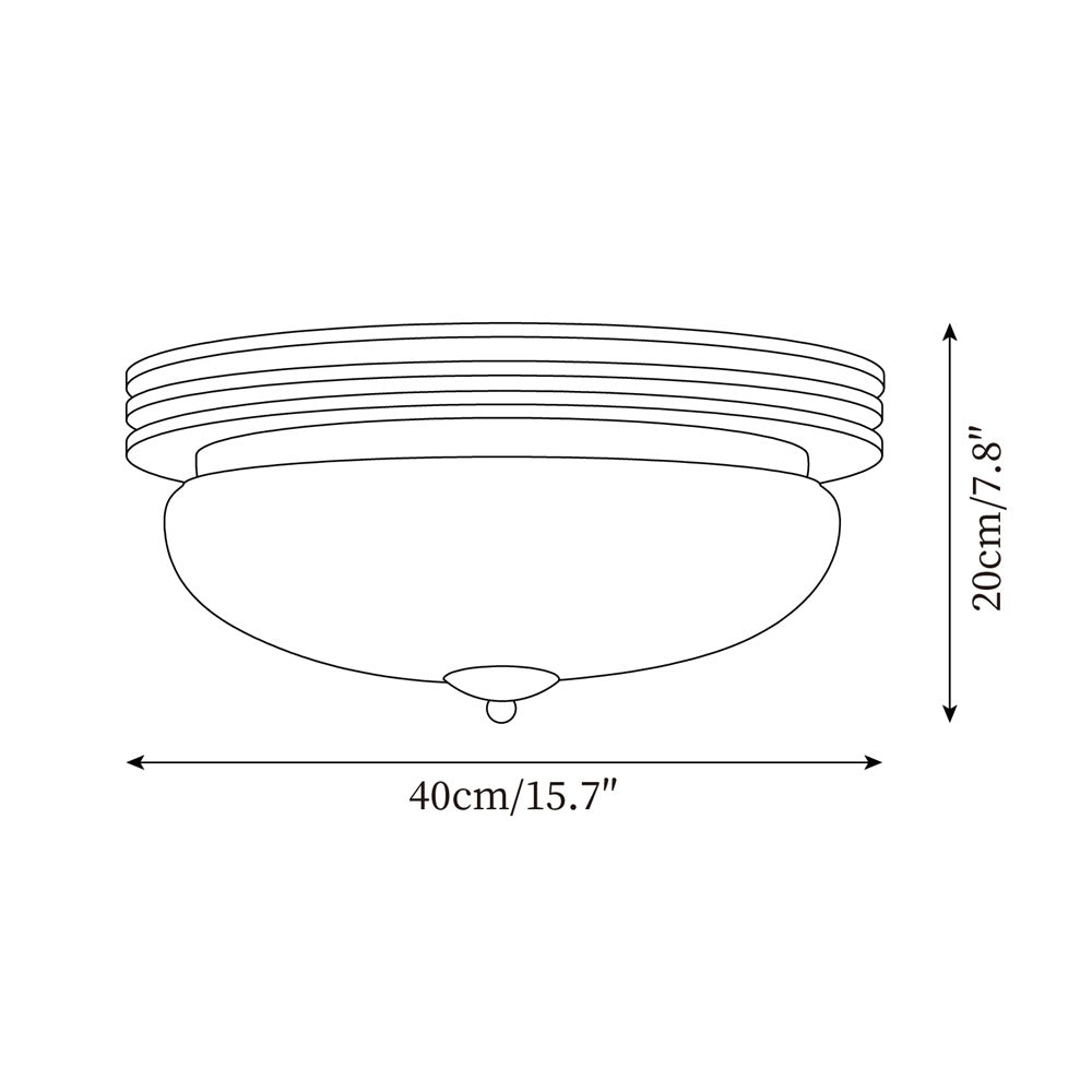 Plafonnier Baldaquin Verre Ombre Classique Rond Moderne - Neutralighting