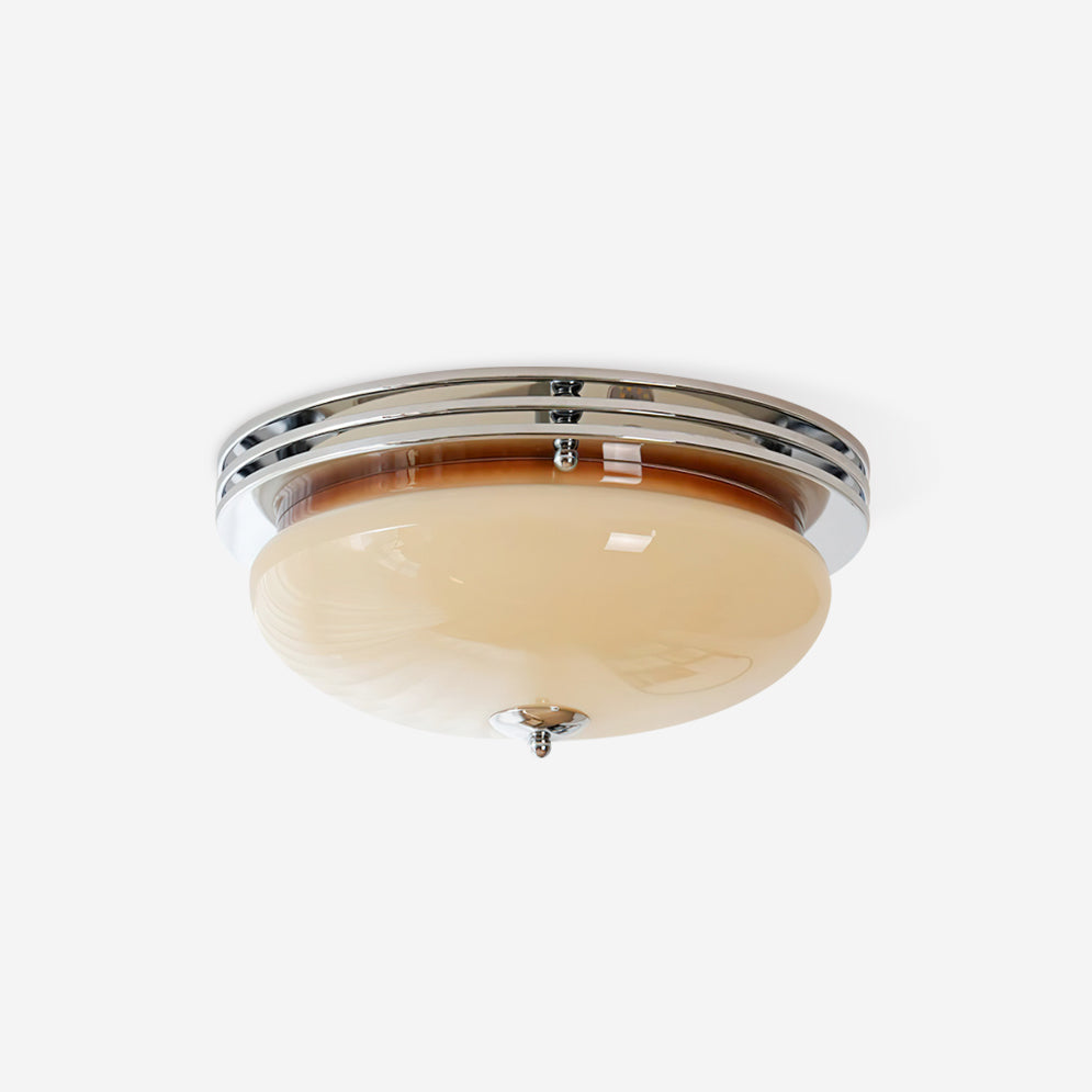 Plafonnier Baldaquin Verre Ombre Classique Rond Moderne - Neutralighting