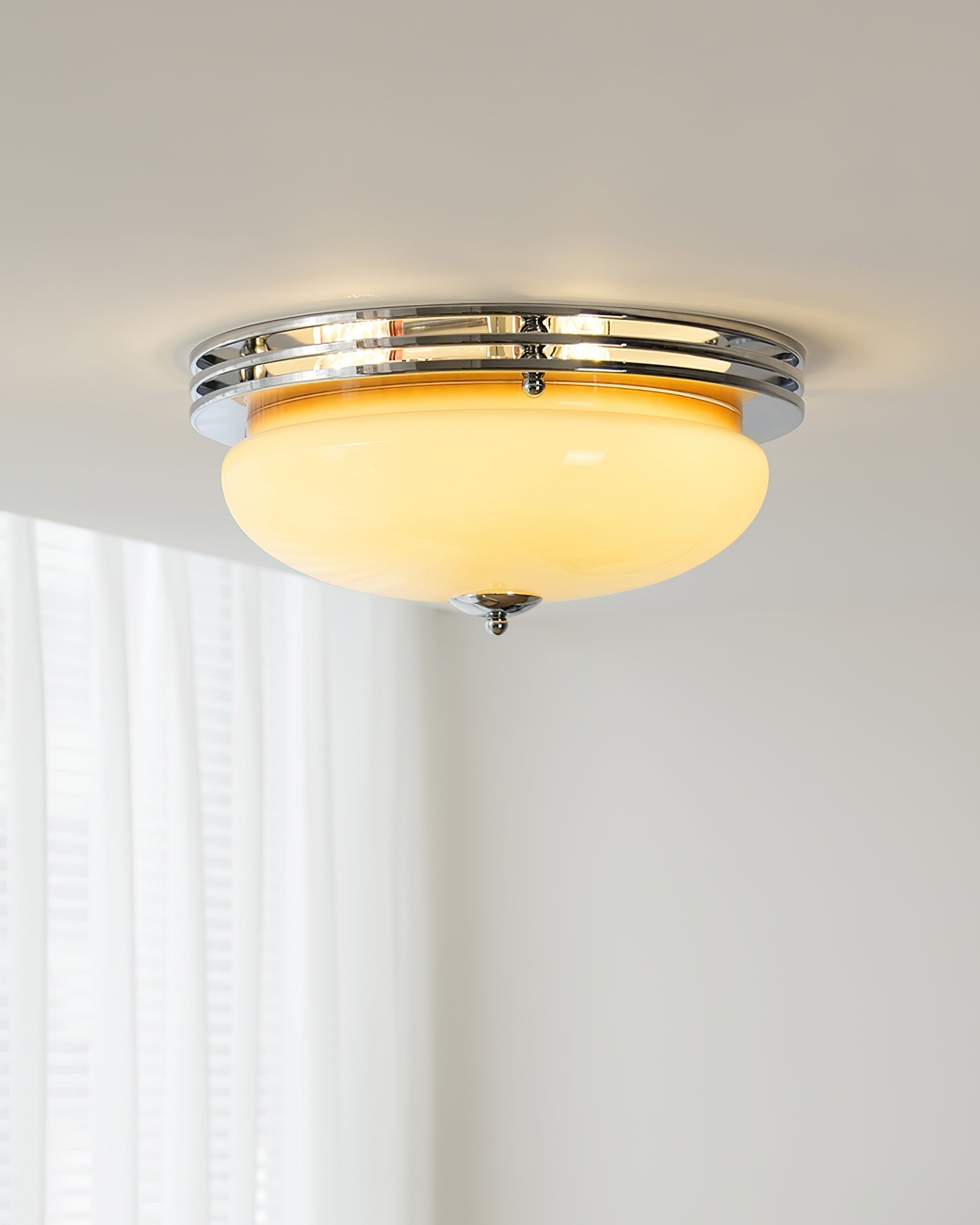 Plafonnier Baldaquin Verre Ombre Classique Rond Moderne - Neutralighting