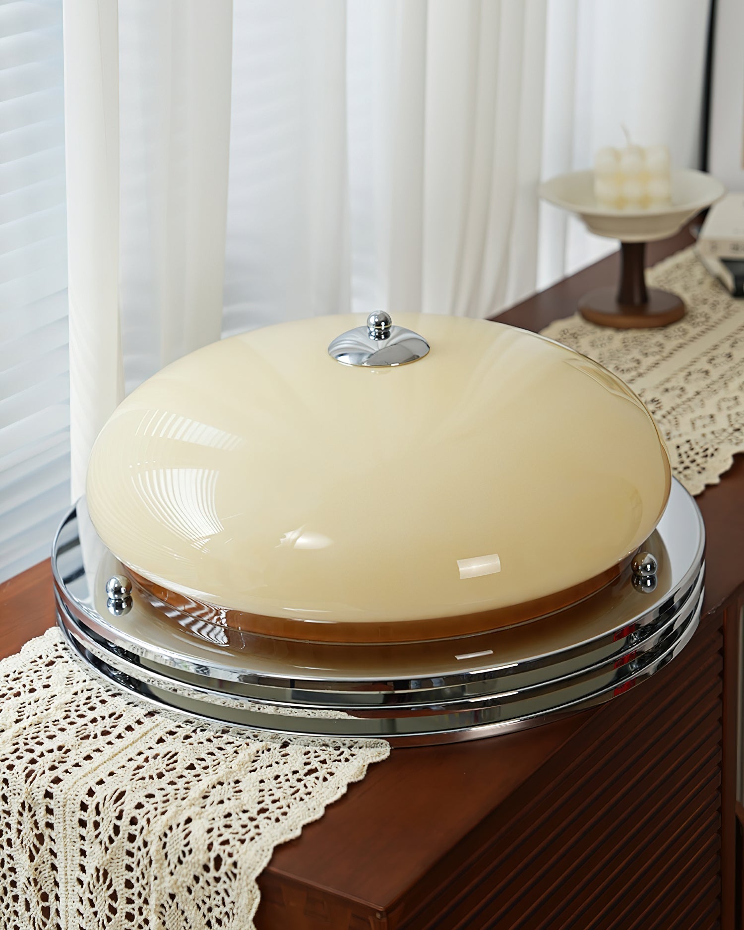 Plafonnier Baldaquin Verre Ombre Classique Rond Moderne - Neutralighting