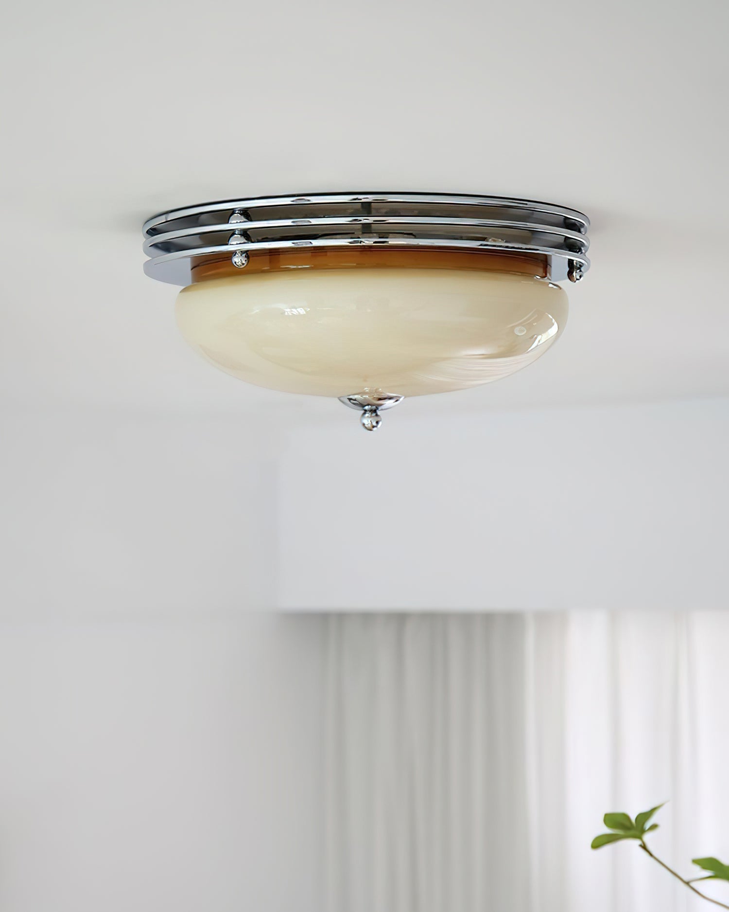 Plafonnier Baldaquin Verre Ombre Classique Rond Moderne - Neutralighting