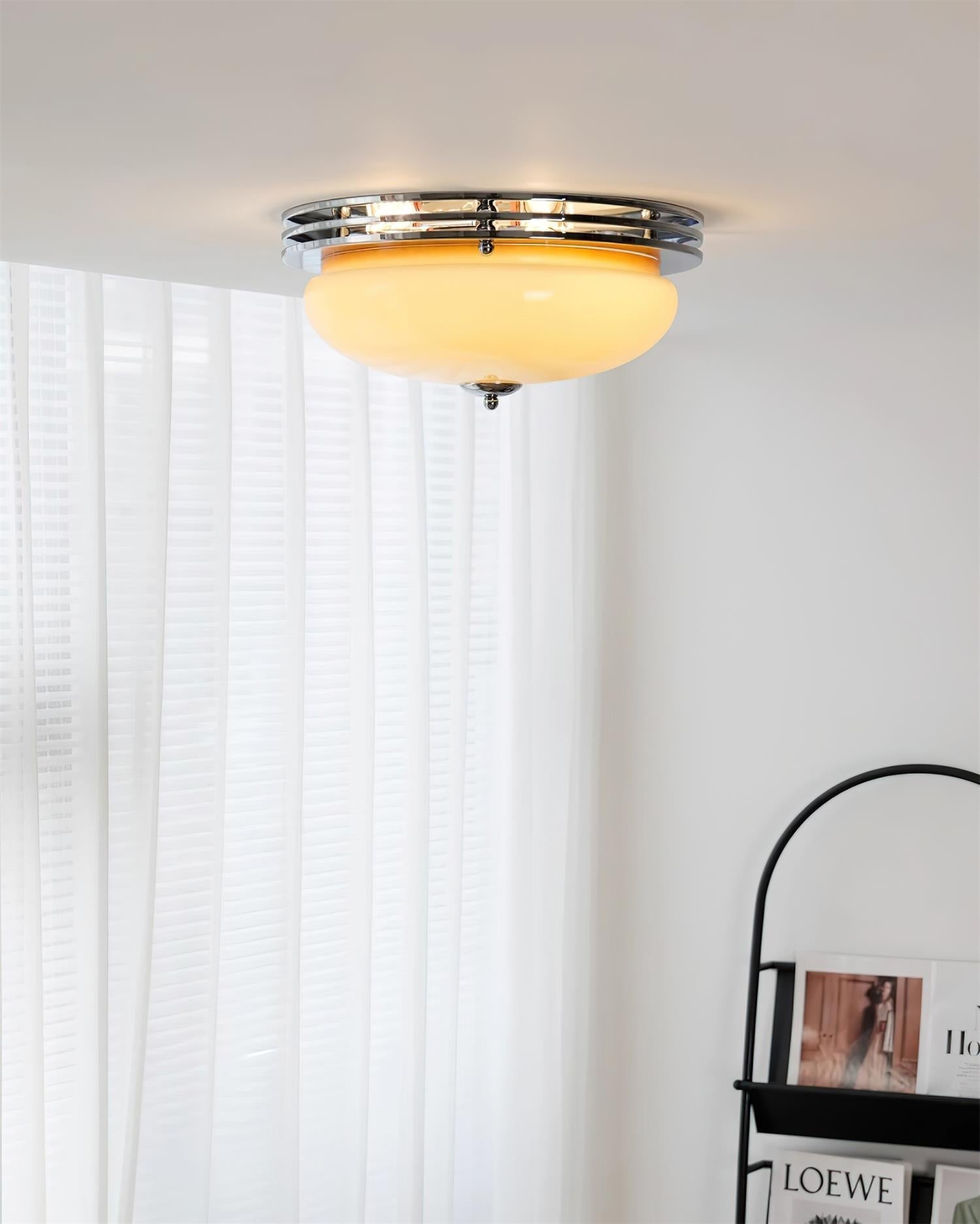 Plafonnier Baldaquin Verre Ombre Classique Rond Moderne - Neutralighting