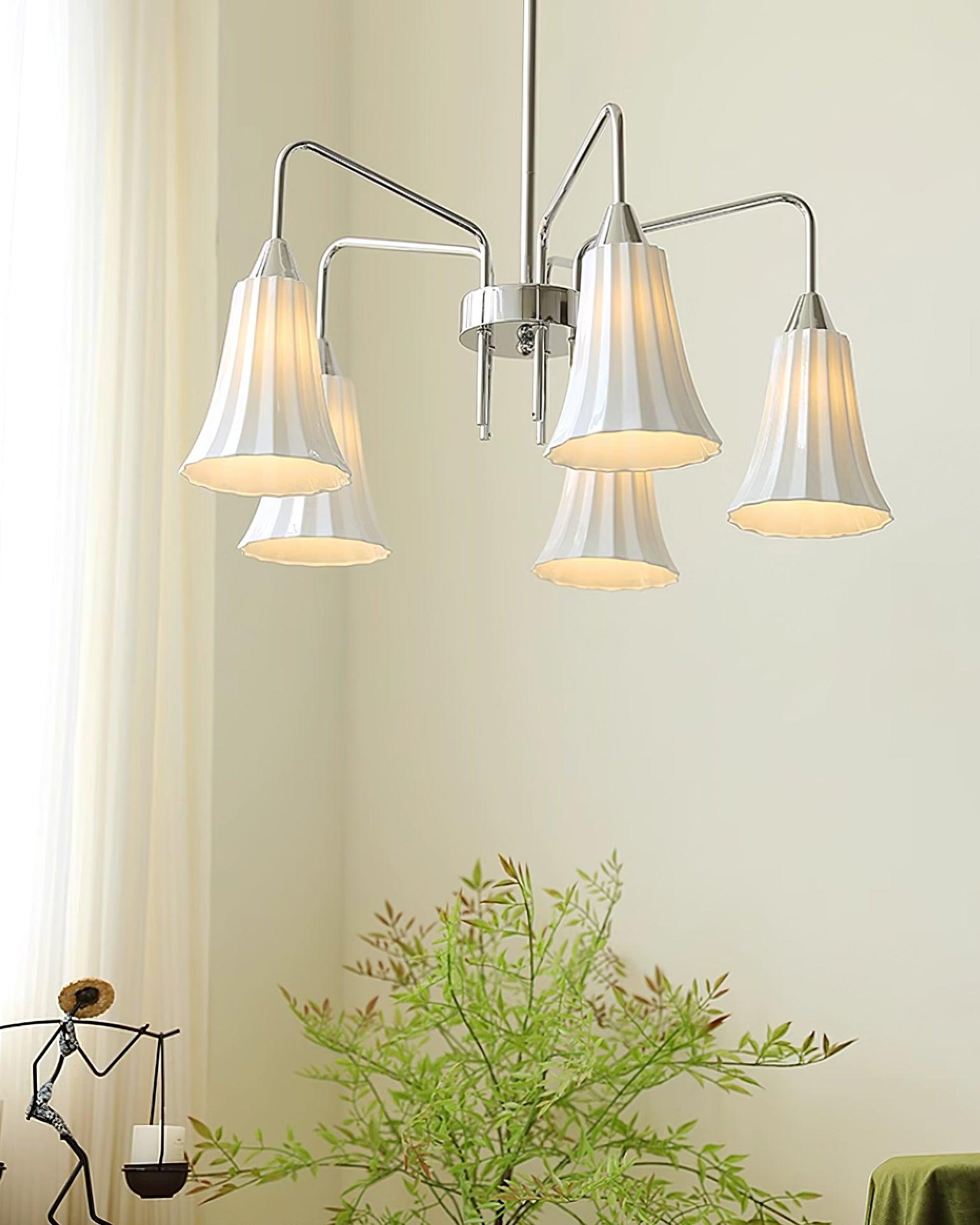 Lenore Chandelier Élégant en Céramique Intemporel - Neutralighting