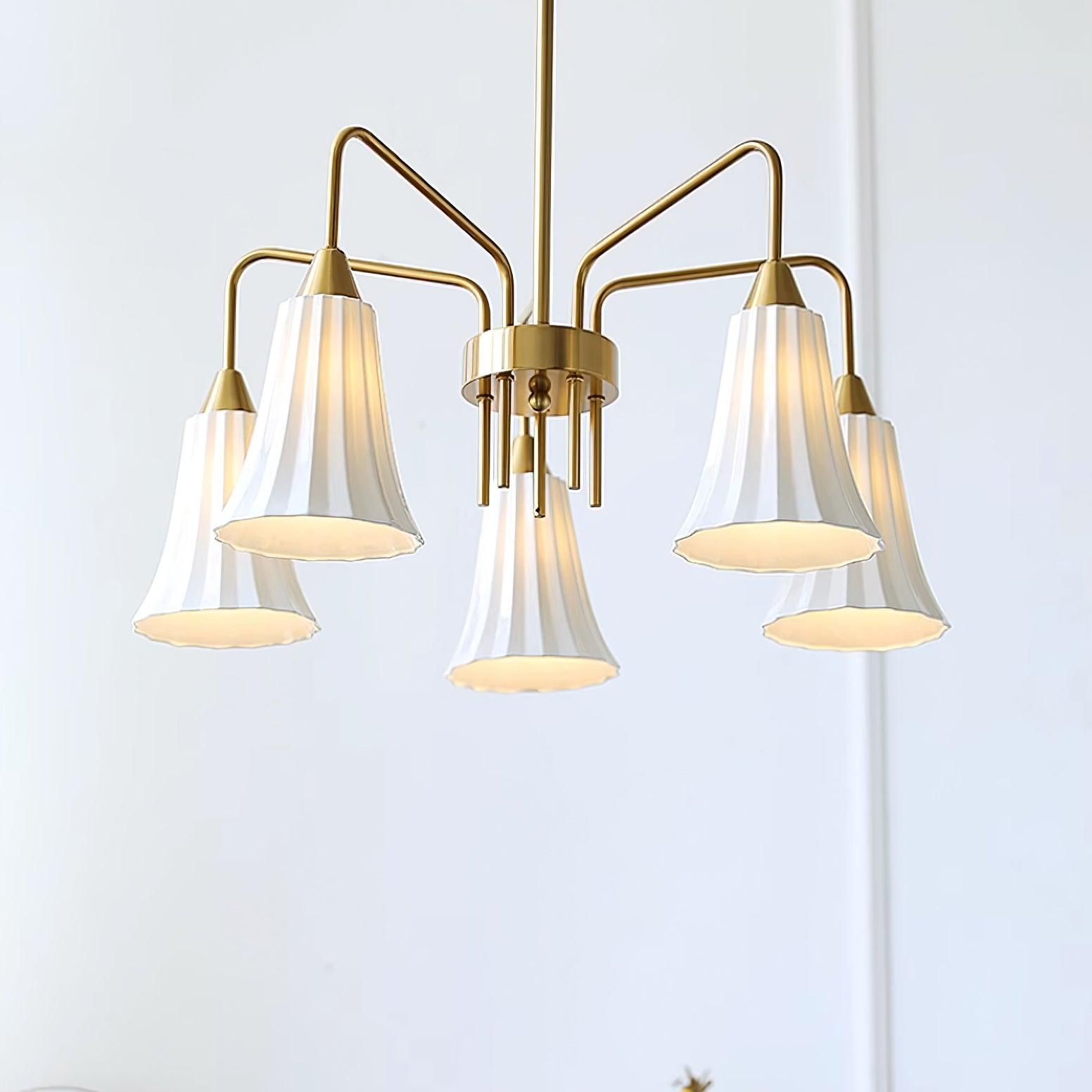 Lenore Chandelier Élégant en Céramique Intemporel - Neutralighting