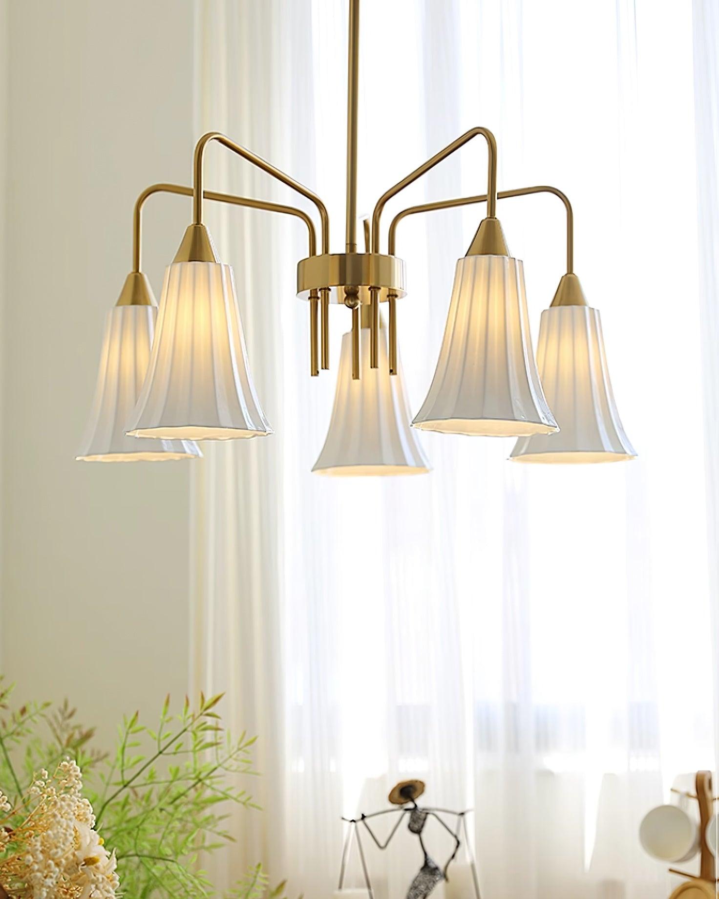 Lenore Chandelier Élégant en Céramique Intemporel - Neutralighting