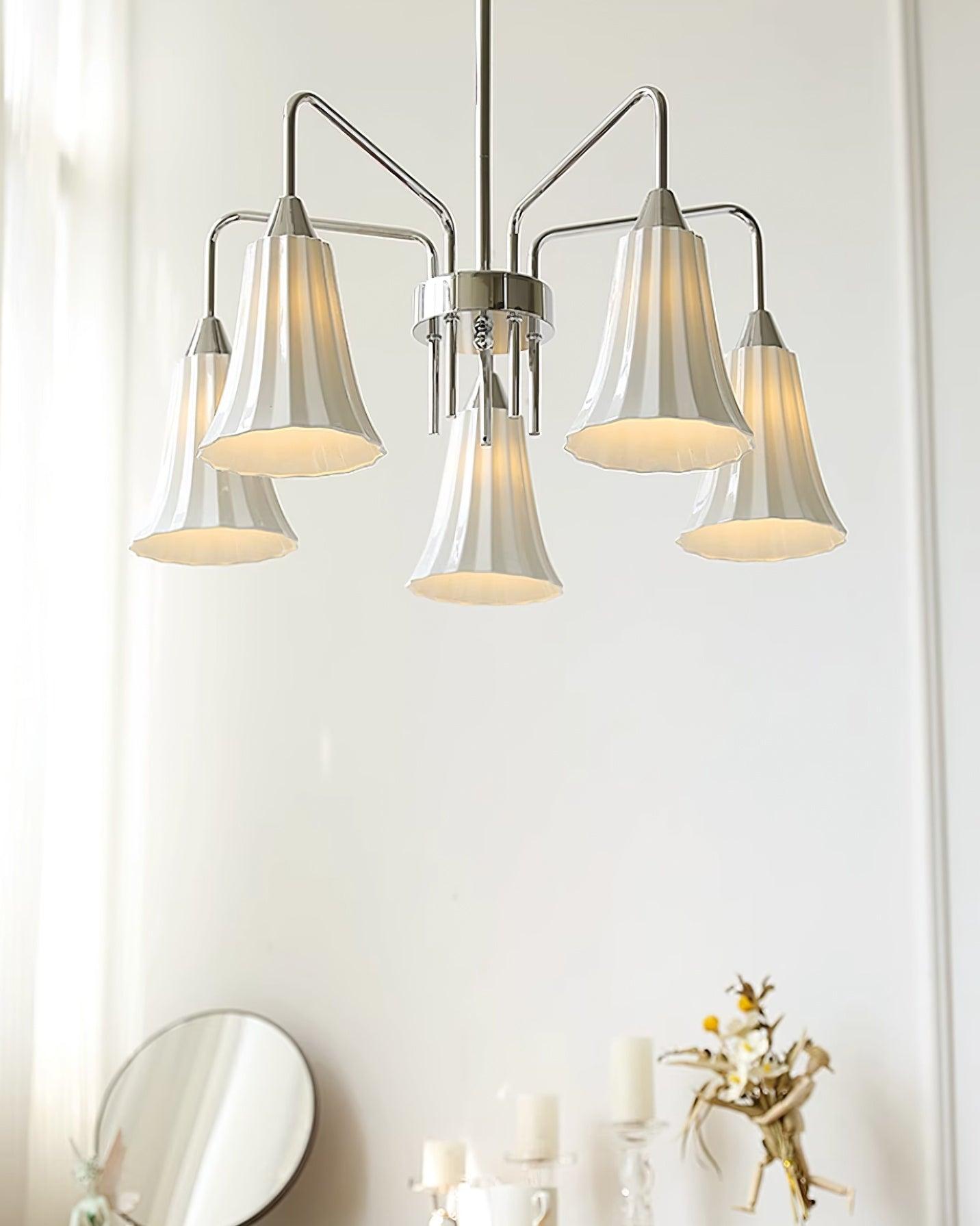 Lenore Chandelier Élégant en Céramique Intemporel - Neutralighting