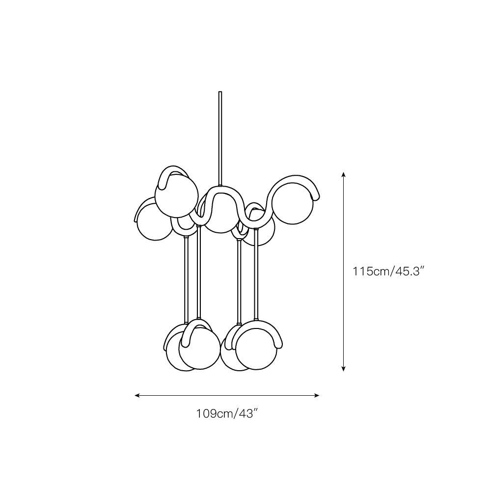 Chandelier en Verre et Laiton Art Créativité Élégance Eurvinen - Neutralighting