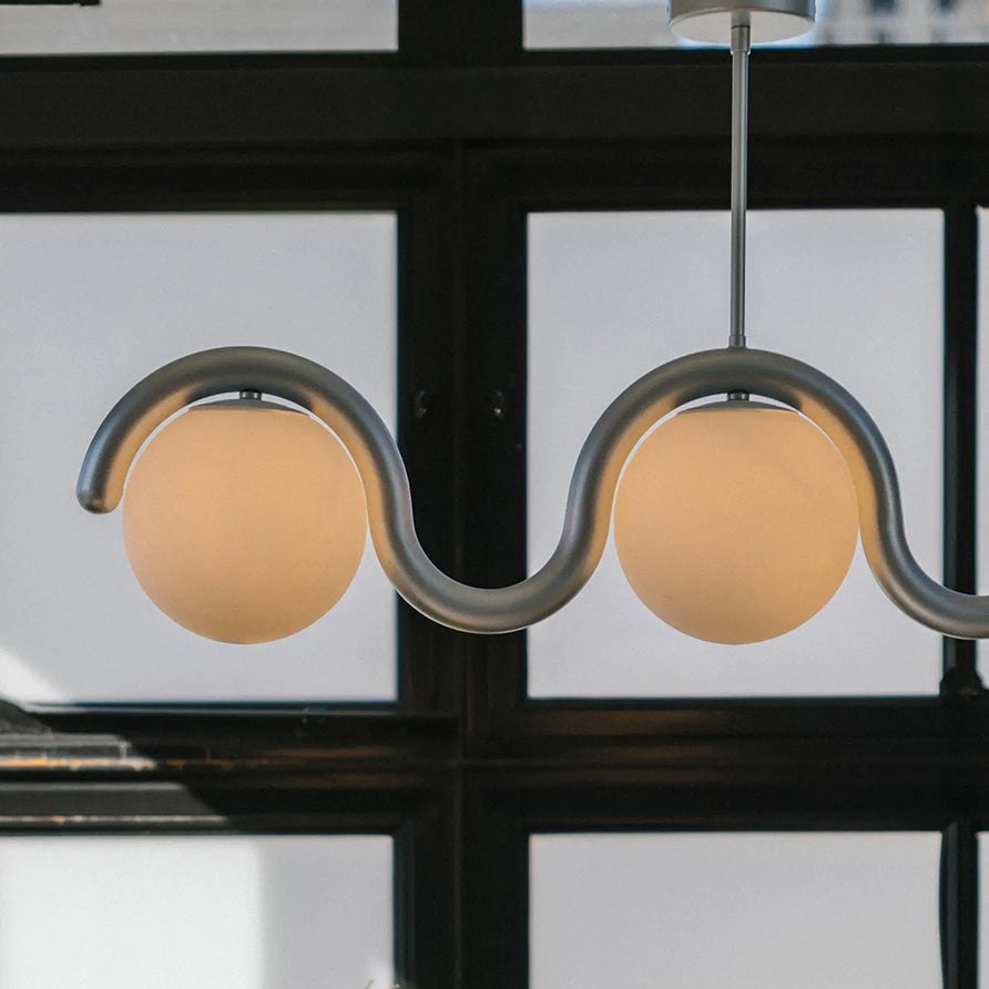 Uveta Lustre Linéaire Rouge & Argenté