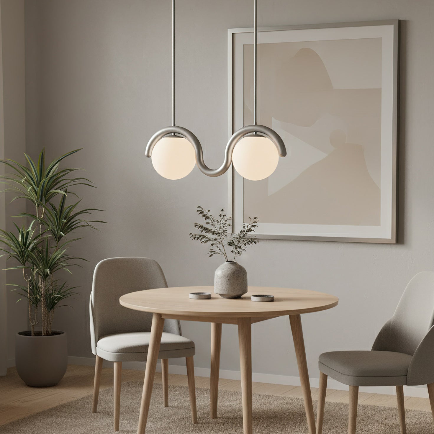 Uveta Lustre Linéaire Rouge & Argenté