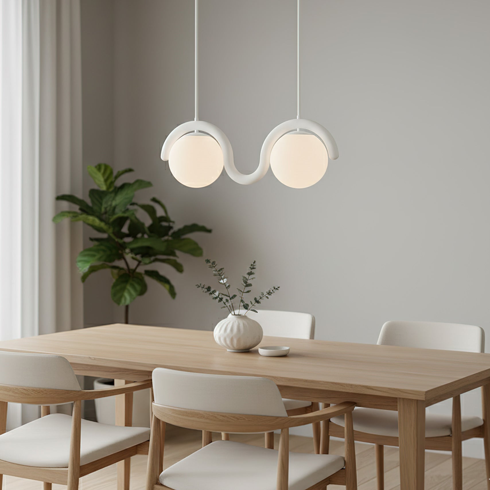 Uveta Lustre Linéaire Rouge & Argenté