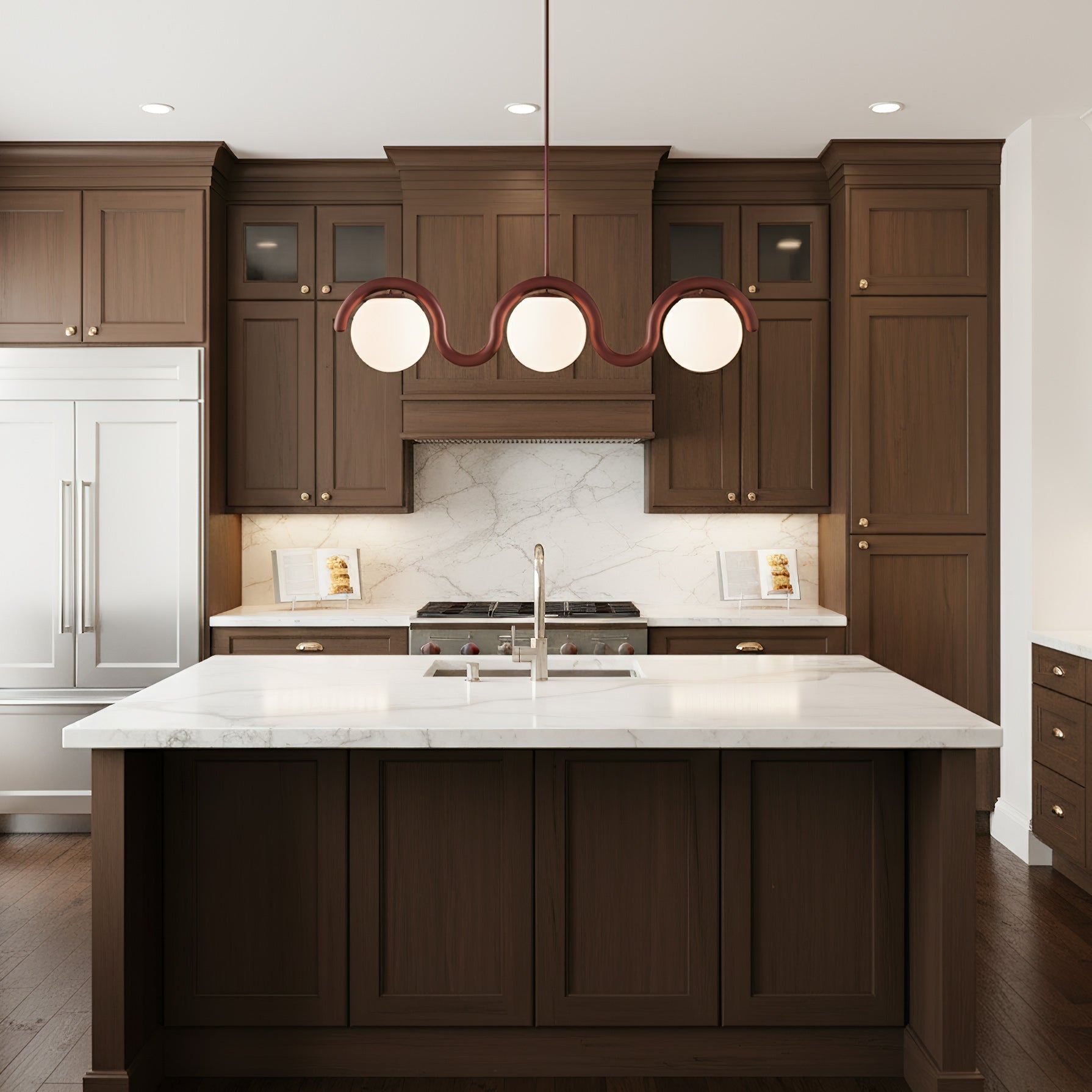 Uveta Lustre Linéaire Rouge & Argenté