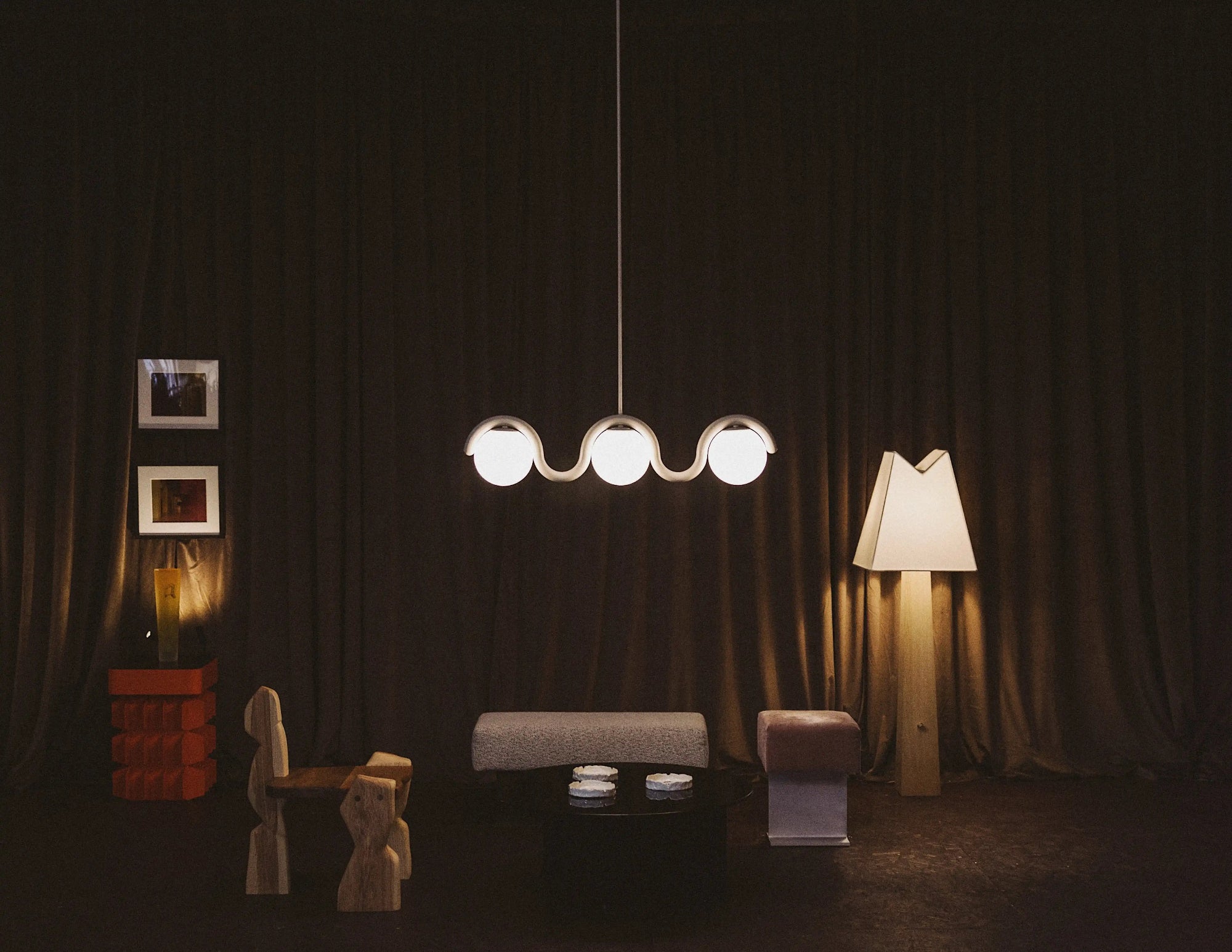 Chandelier en Verre Linéaire Créativité Individuelle Citheis - Neutralighting