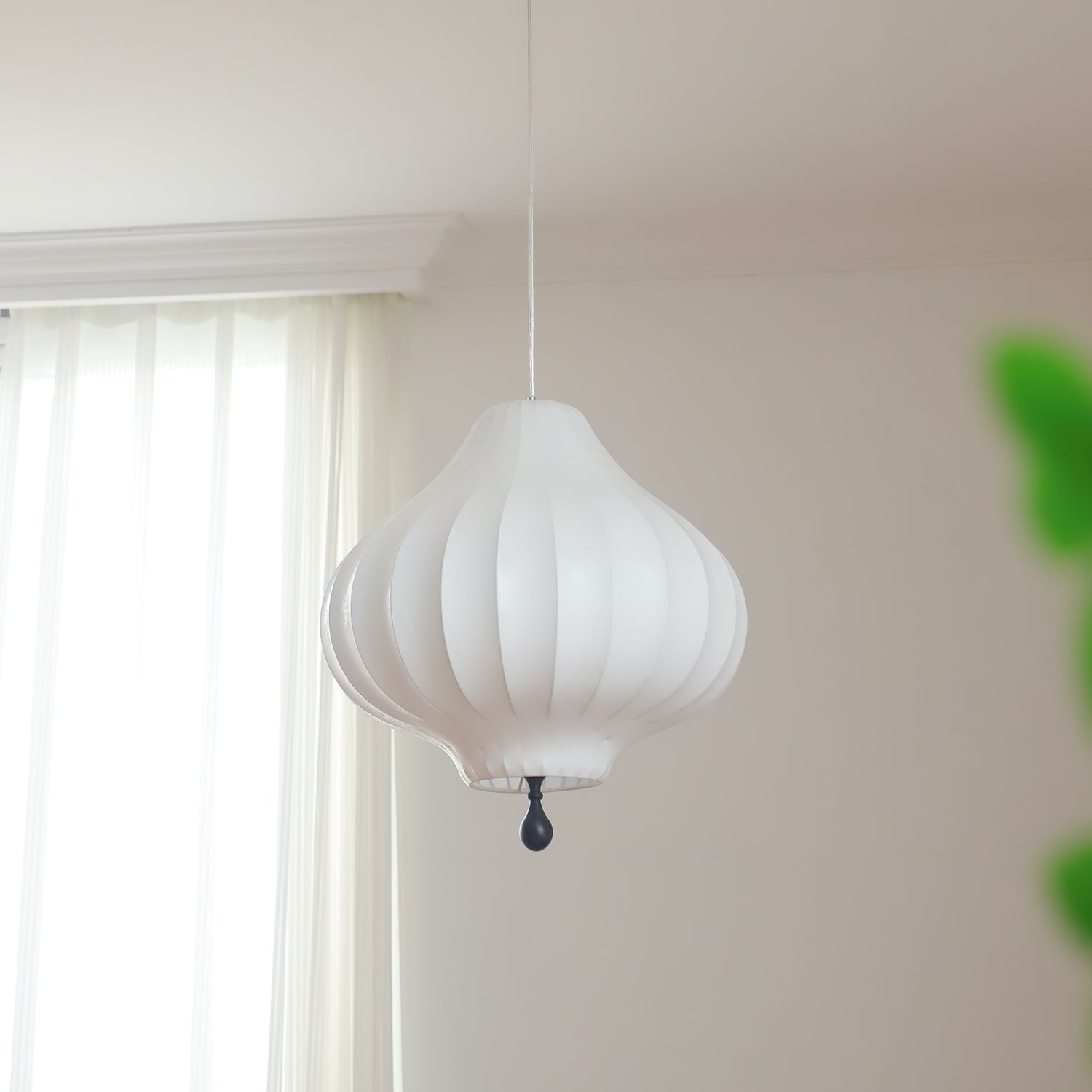 Leocadia Suspension Courbe Lanterne Organique - Neutralighting