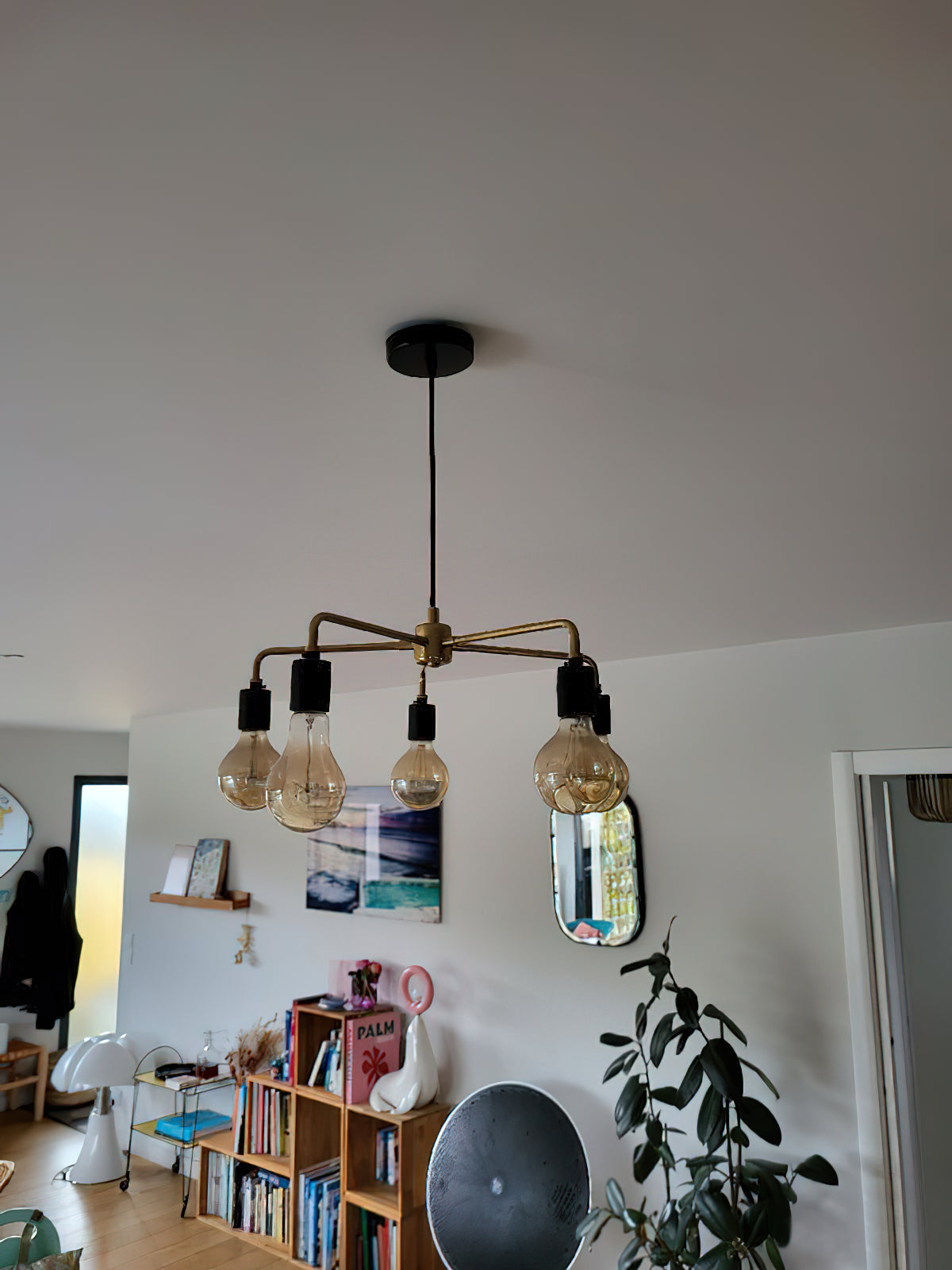 Vecarisra Traditional Industrial Metal Chandelier - Lamp Copper