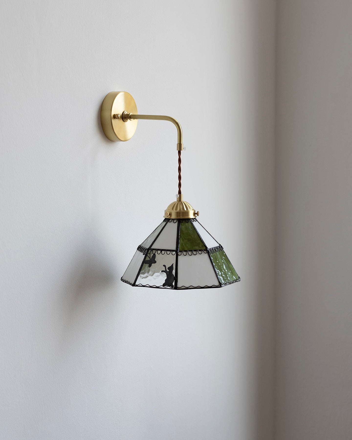Tiffany Applique Murale Laiton Vert - Neutralighting