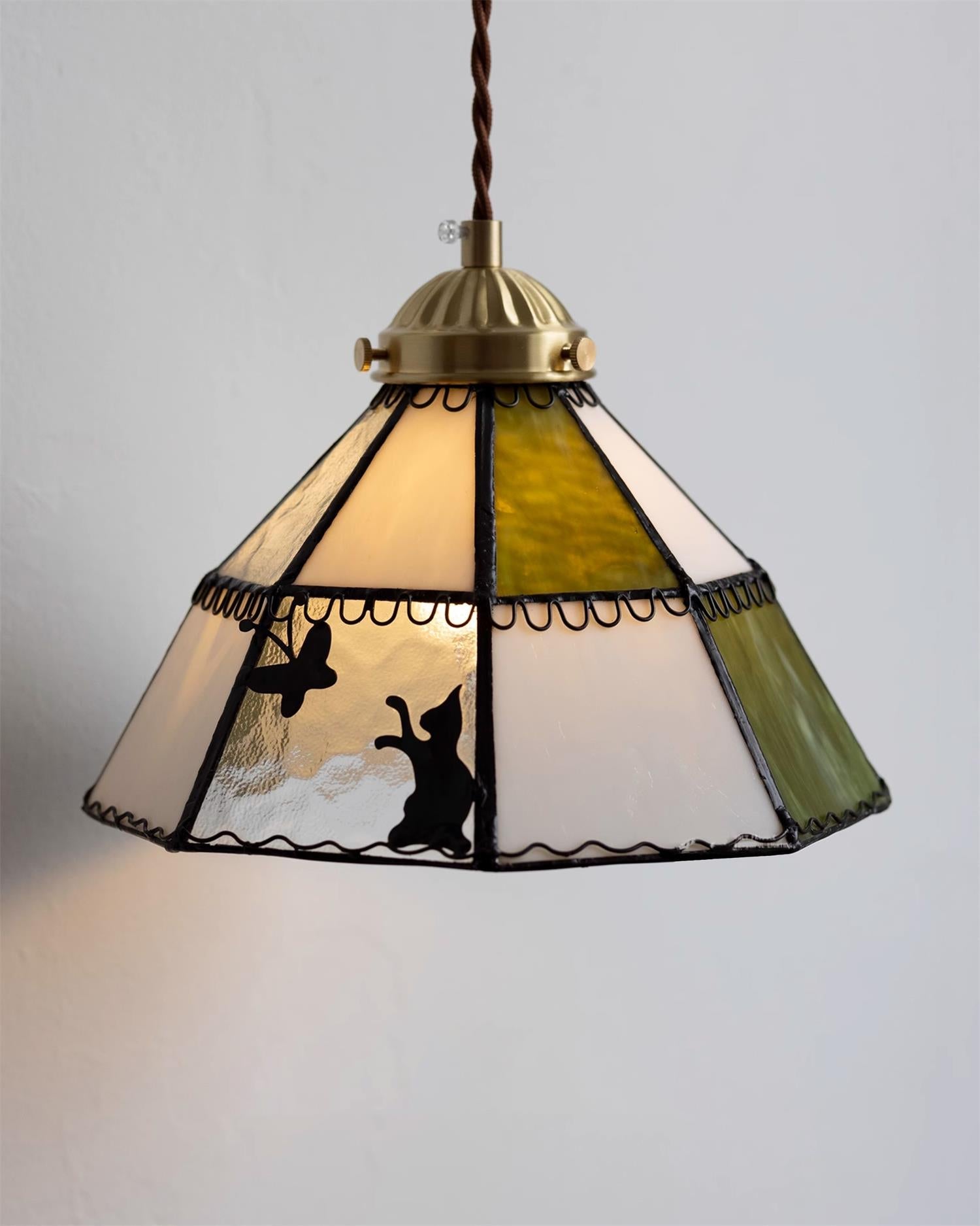 Tiffany Applique Murale Laiton Vert - Neutralighting