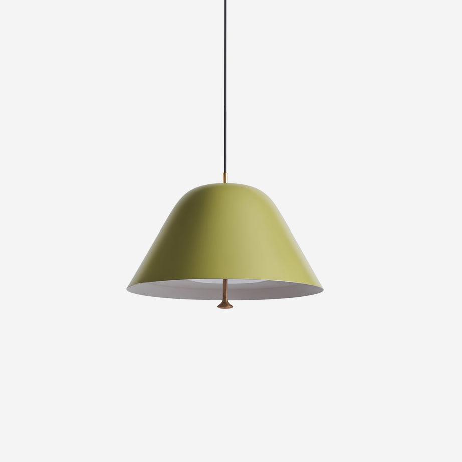 Solain Suspension moderne avec abat-jour vert et blanc minimaliste - Neutralighting