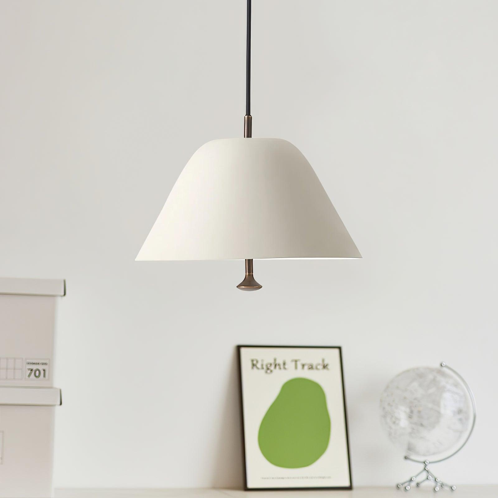 Solara Pendant Lamp Bell Glass Brass Minimalist - Letslighting