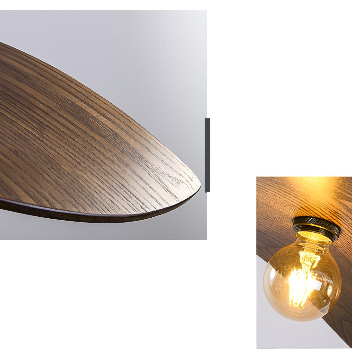 Libelle Curved Wood Wing Pendant Lamp - Letslighting
